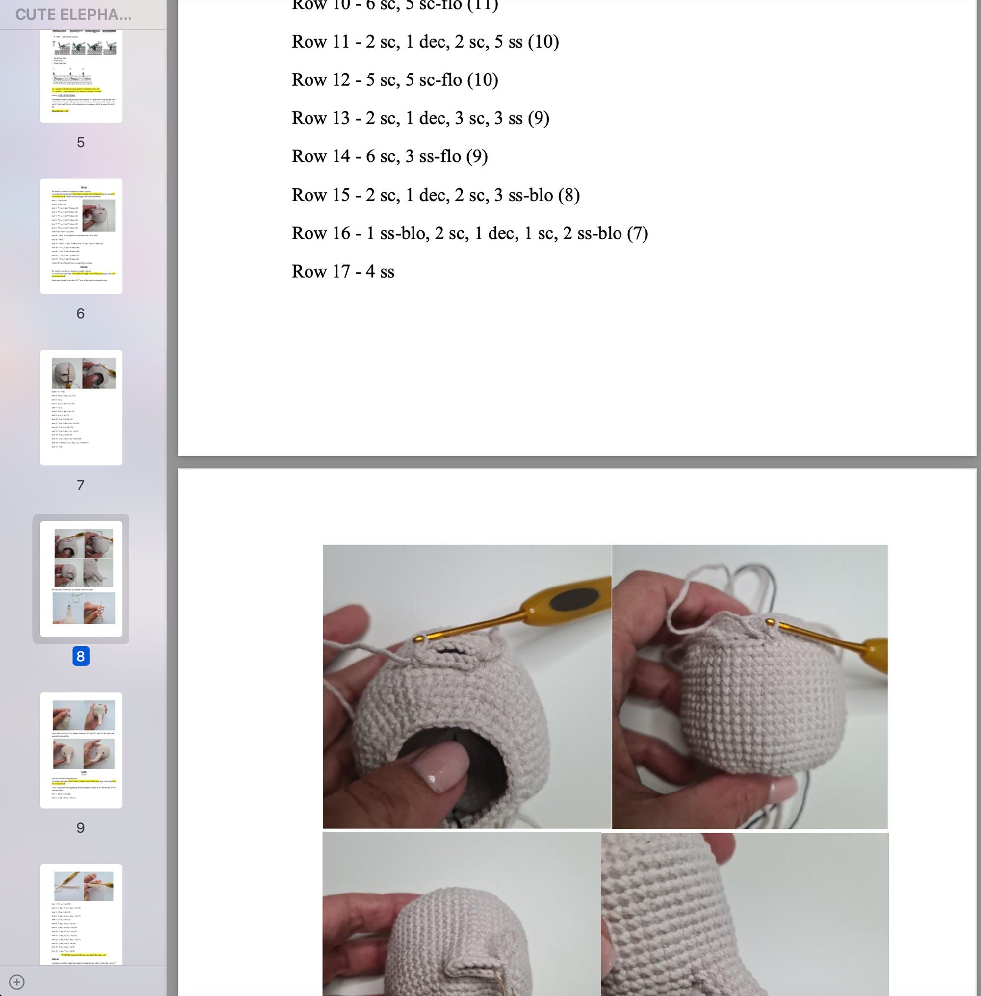 CIRCUS ELEPHANT Crochet Pattern, Elephant Toy Pattern, Crochet Amigurumi, Stuffed Elephant, PDF Pattern, Handmade Elephant, Crochet Lovey