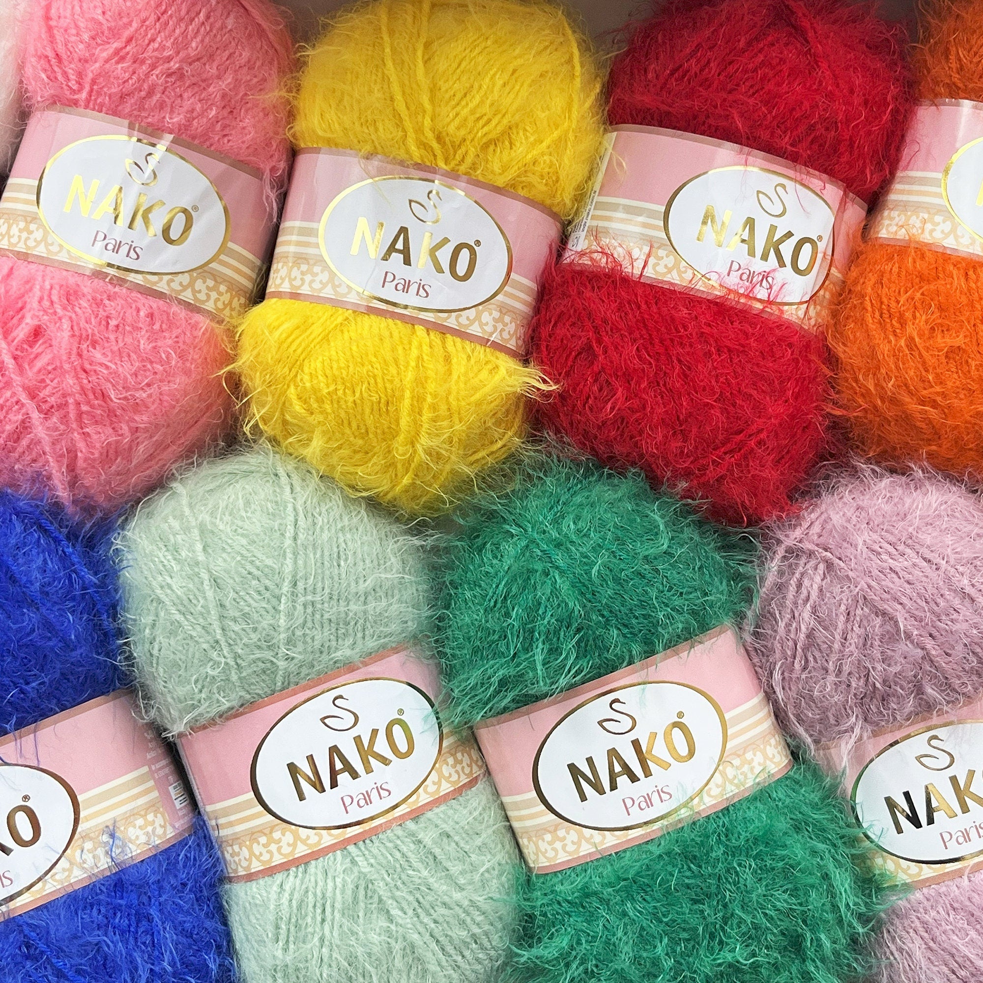 NAKO PARIS YARN 34 Colors, Scarf Yarn, Eyelash Yarn, Winter Yarn, Crochet Yarn, Amigurumi Yarn, Decoration Yarn, Furry Yarn, Fantasy Yarn