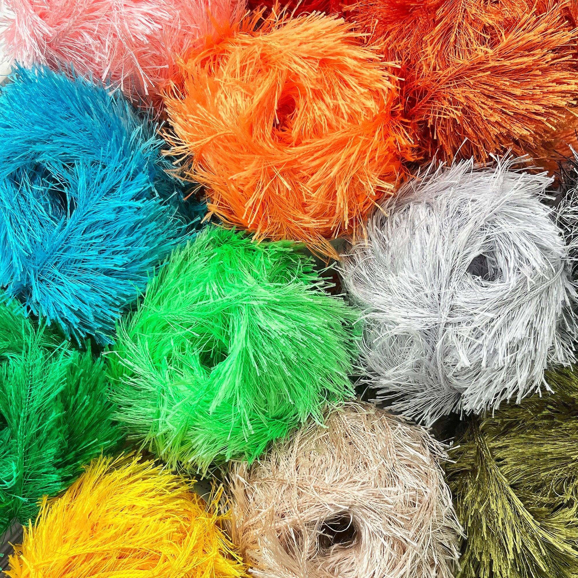 YARNART SAMBA 29 COLORS, Fantasy Yarn, Eyelash Yarn, Fur Yarn, Crochet Yarn, Decoration Yarn, Amigurumi Yarn, Baby Yarn, 3.52 Oz, 164 Yds