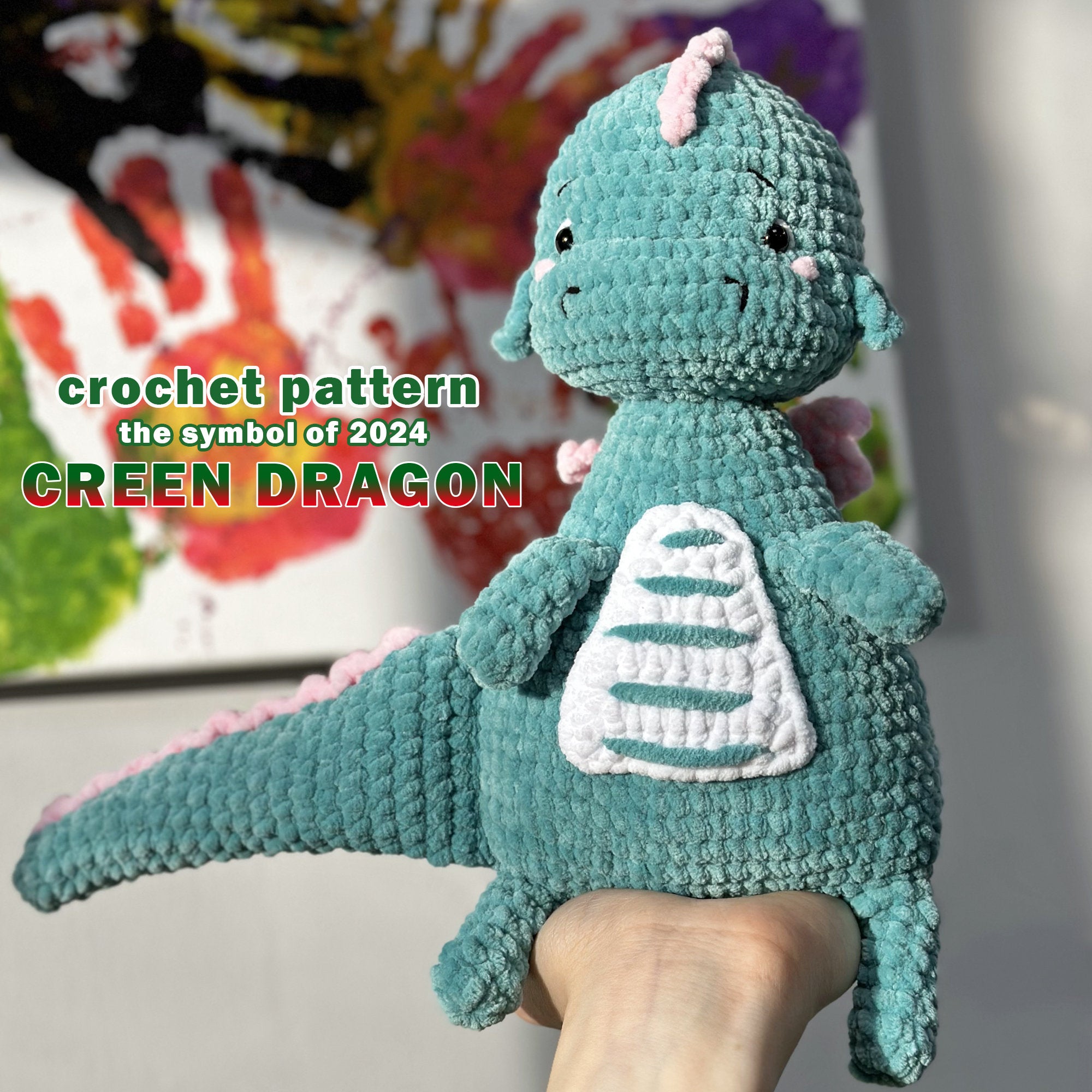 GREEN DRAGON - Сrochet Pattern the Symbol of 2024, Amigurumi Plushie Toy, Dragon Pattern, Crochet Animals (PDF Pattern)