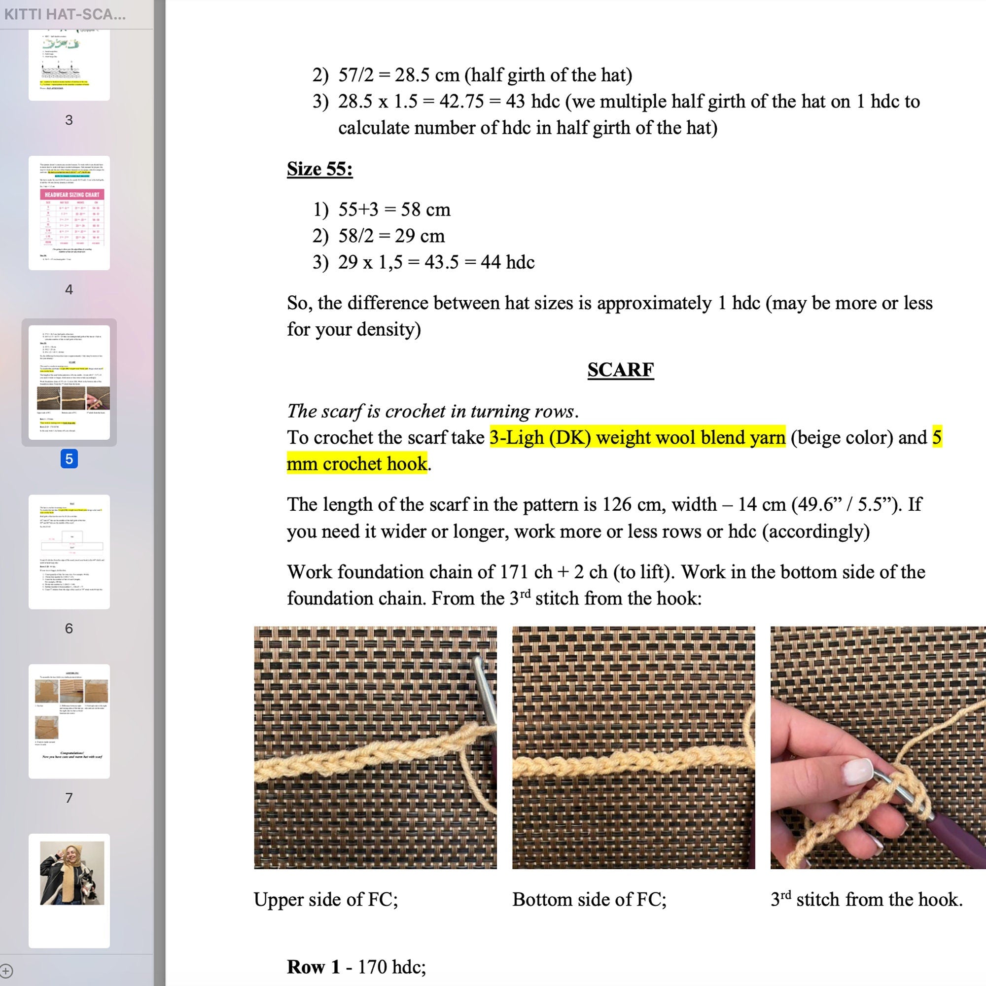 Cute Kitty HAT-SCARF Pdf Crochet Pattern, Size: S-XL Easy Crochet Pattern, Crochet Hat Pattern, Crochet Scarf Pattern, Baby Crochet Hat