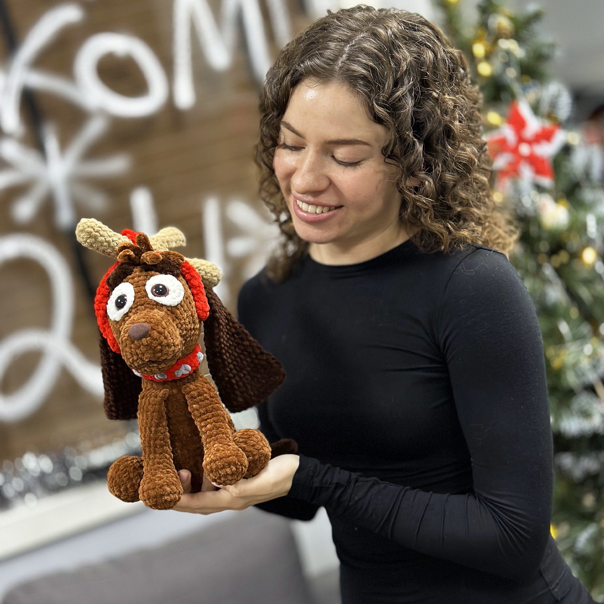 MAX – The CHRISTMAS DOG Pdf Pattern, Amigurumi Dog Crochet Pattern, Plushie Pattern, Crochet Christmas Decoration, Instant Download