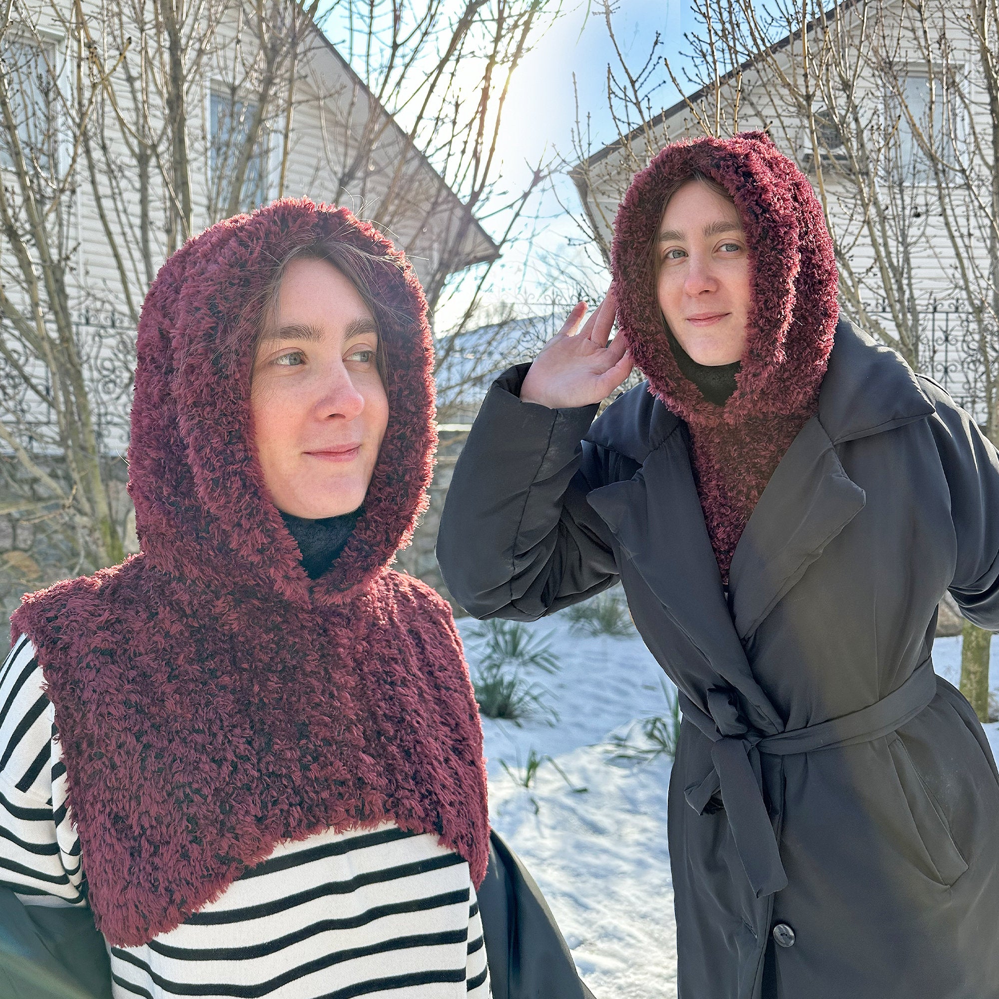 Hooded COWL Crochet Pattern, Cozy Cowl, Crochet Balaclava, Crochet Hoodie Pattern, Easy Crochet Pattern, Digital Download, PDF Pattern