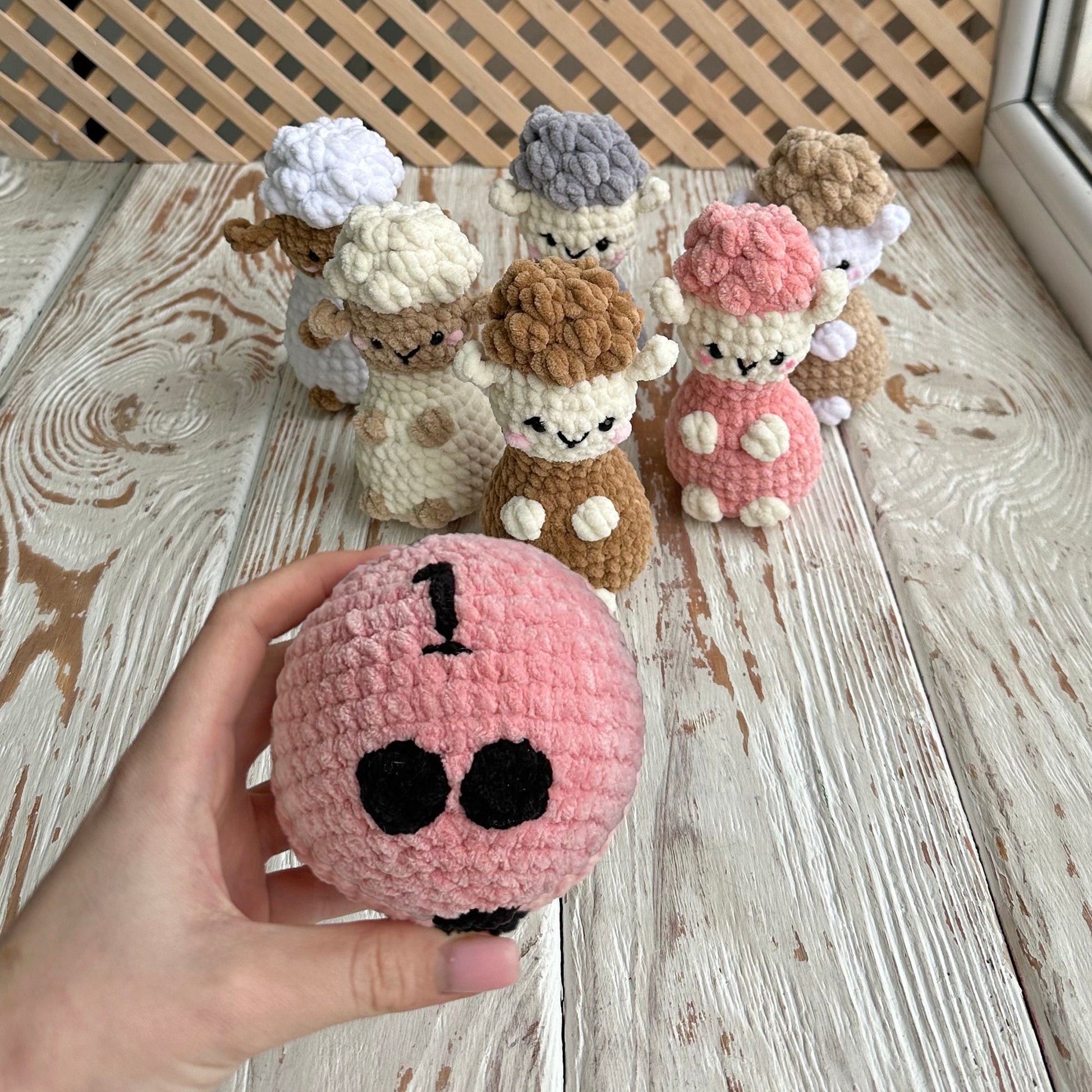 NO SEW Sheep Bowling Game Crochet Pattern, PDF Beginner Amigurumi Plushie Pattern in English, Crochet Animals Game Tutorial