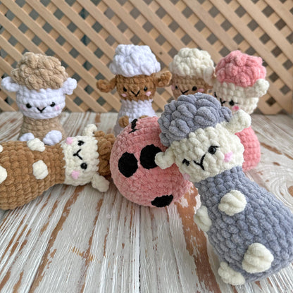 NO SEW Sheep Bowling Game Crochet Pattern, PDF Beginner Amigurumi Plushie Pattern in English, Crochet Animals Game Tutorial
