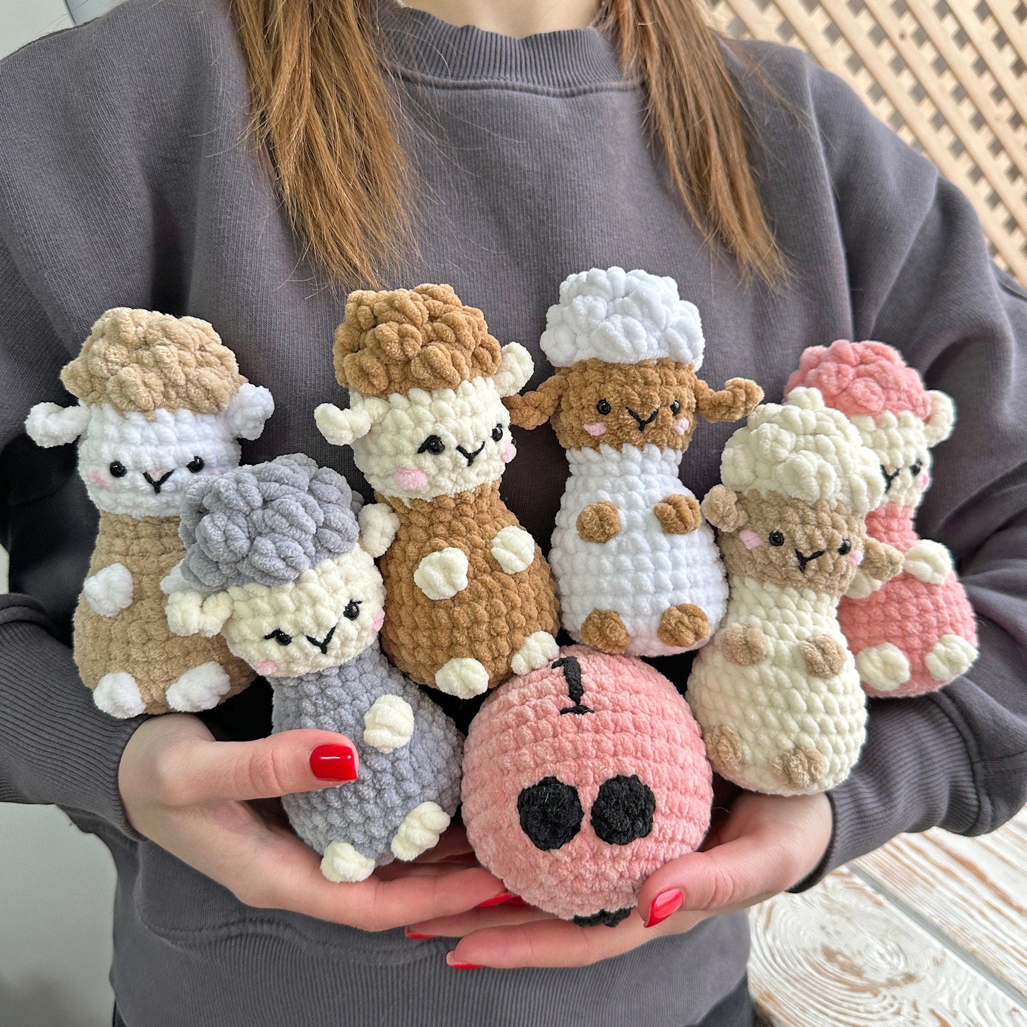 NO SEW Sheep Bowling Game Crochet Pattern, PDF Beginner Amigurumi Plushie Pattern in English, Crochet Animals Game Tutorial