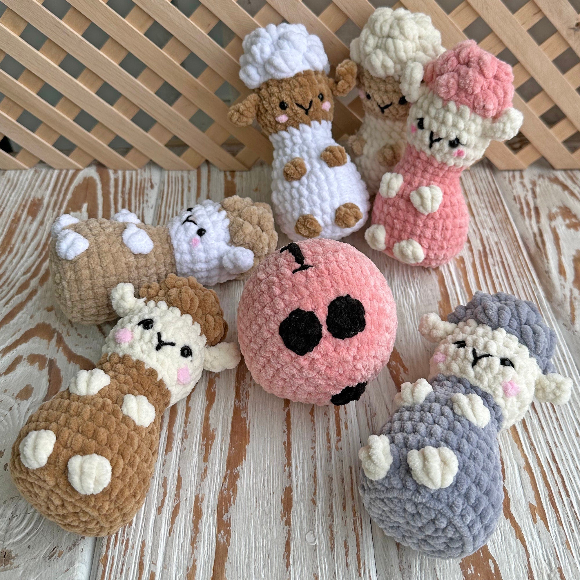 NO SEW Sheep Bowling Game Crochet Pattern, PDF Beginner Amigurumi Plushie Pattern in English, Crochet Animals Game Tutorial