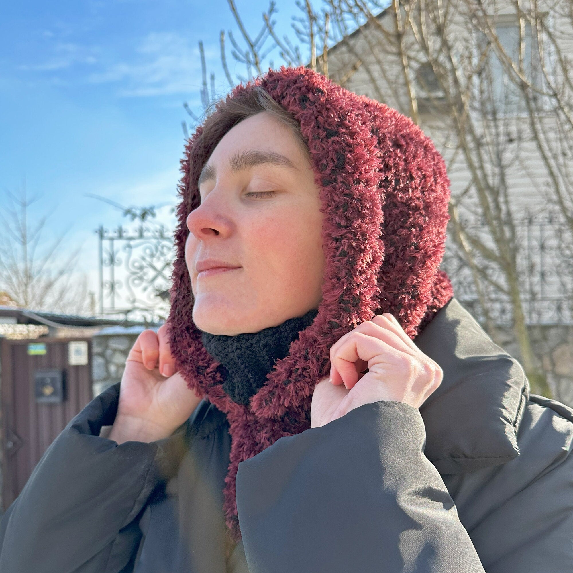 Hooded COWL Crochet Pattern, Cozy Cowl, Crochet Balaclava, Crochet Hoodie Pattern, Easy Crochet Pattern, Digital Download, PDF Pattern