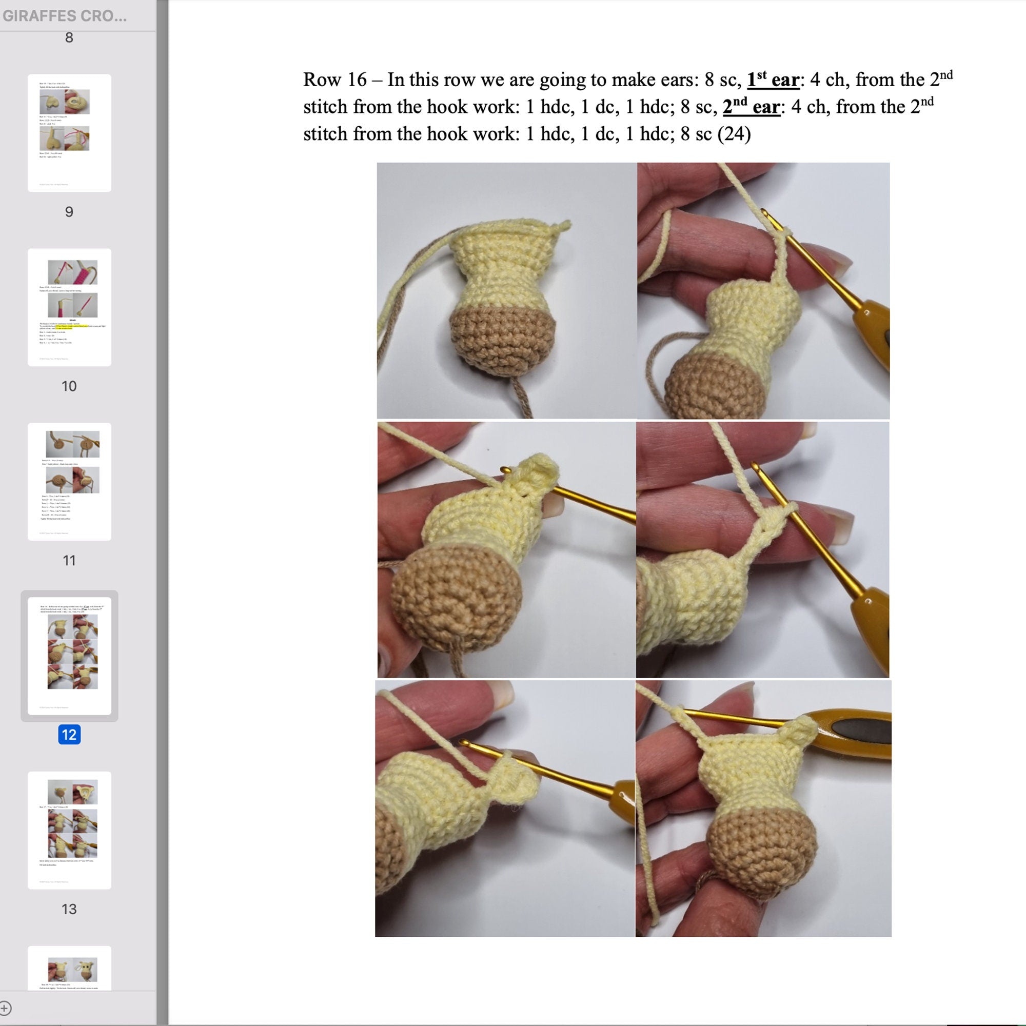 ADORABLE GIRAFFES PDF Crochet Pattern, Flexible Giraffe Couple Amigurumi Pattern, Crochet Amigurumi, Easy Crochet Pattern, English Pattern