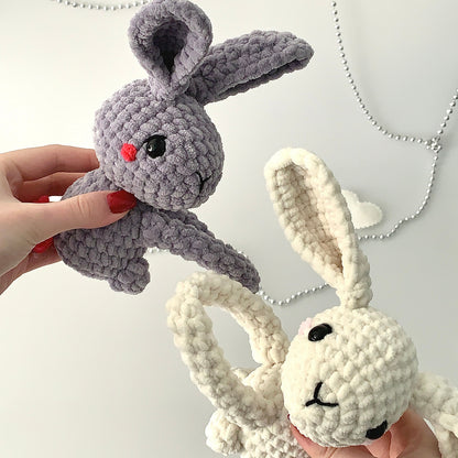 Crochet Bunny Pattern, LOW SEW Amigurumi Pattern, Hugging Bunnies Couple Pattern, Valentines Crochet, Easy Crochet Pattern, Instant Download