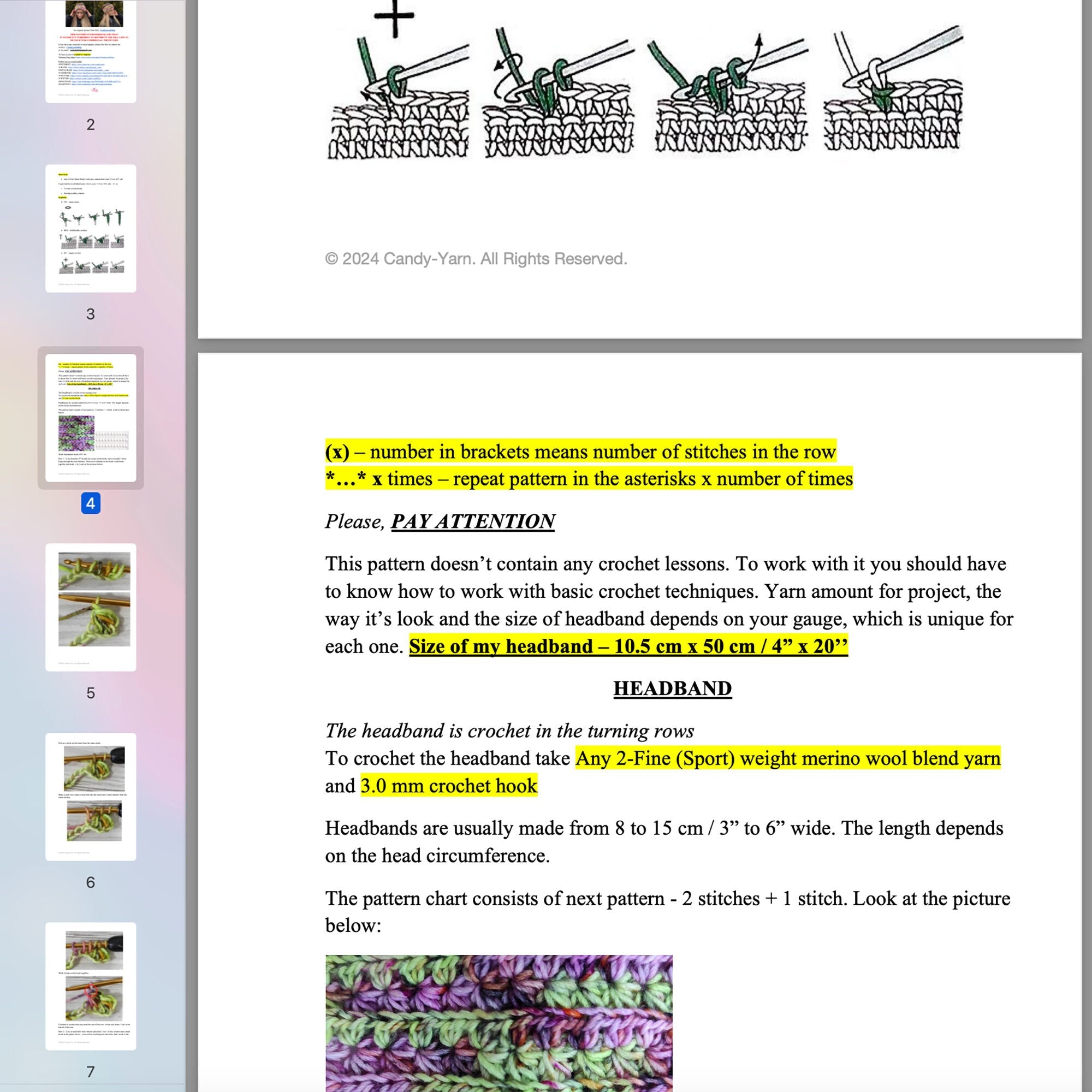 Headband pattern, Simple CROCHET HEADBAND, PDF crochet pattern, Ear Warmer Pattern, Quick and Easy Crochet Pattern