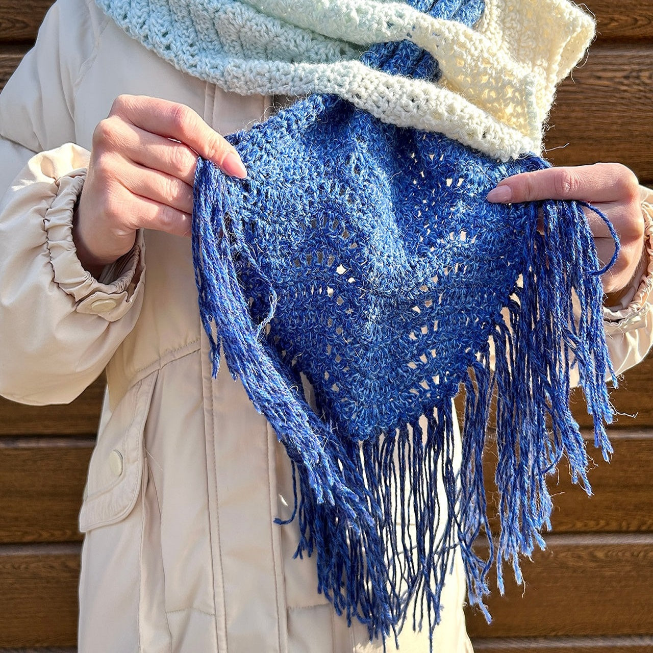 KEYHOLE SCARF Crochet Pattern (skill level intermediate)