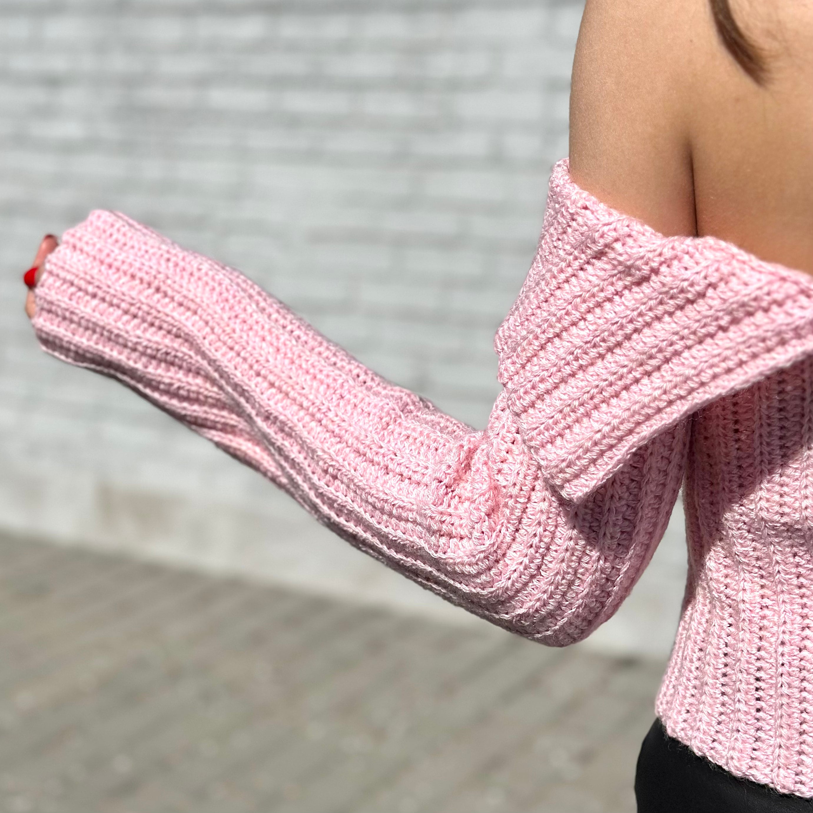 OFF SHOULDER Crochet Sweater Pattern, PDF Women Crop Top Pattern, Crochet Crop Top Pattern, Cropped Longsleeve Digital Pattern