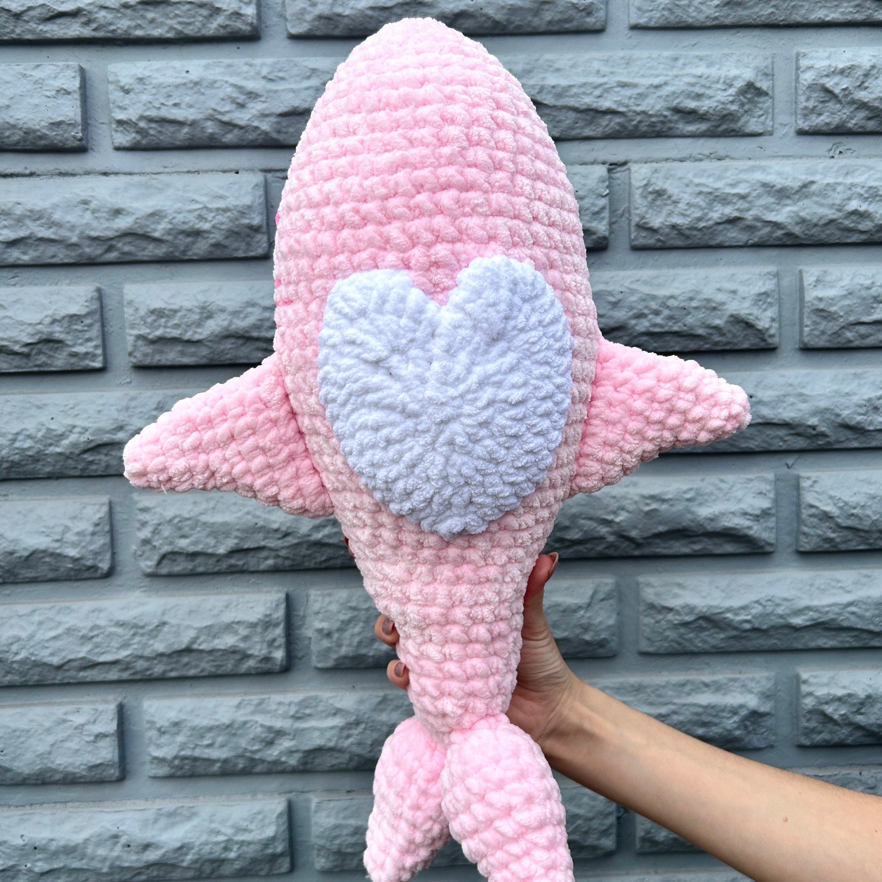 PRETTY SHARK AMIGURUMI, Crochet pattern, Amigurumi Pattern, Instant Download, Easy Baby Shower Crochet Pattern, Easy Sea Pattern