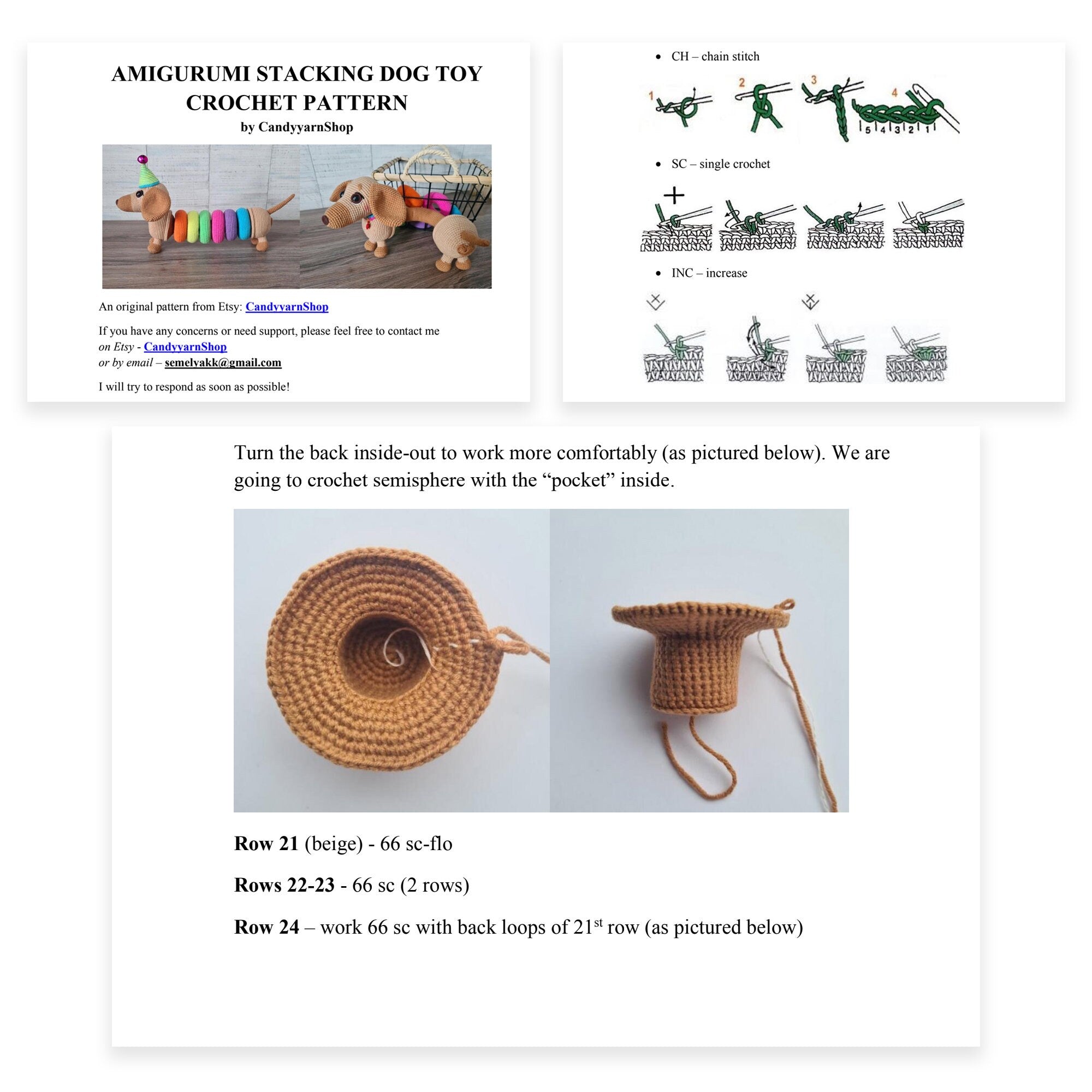 Crochet Kit DOG STAСKING TOY + Pdf Pattern, Dog Amigurumi Baby Activity Toy, Learn How To Crochet Kit, Amigurumi Dog, Diy Craft Kit Gift