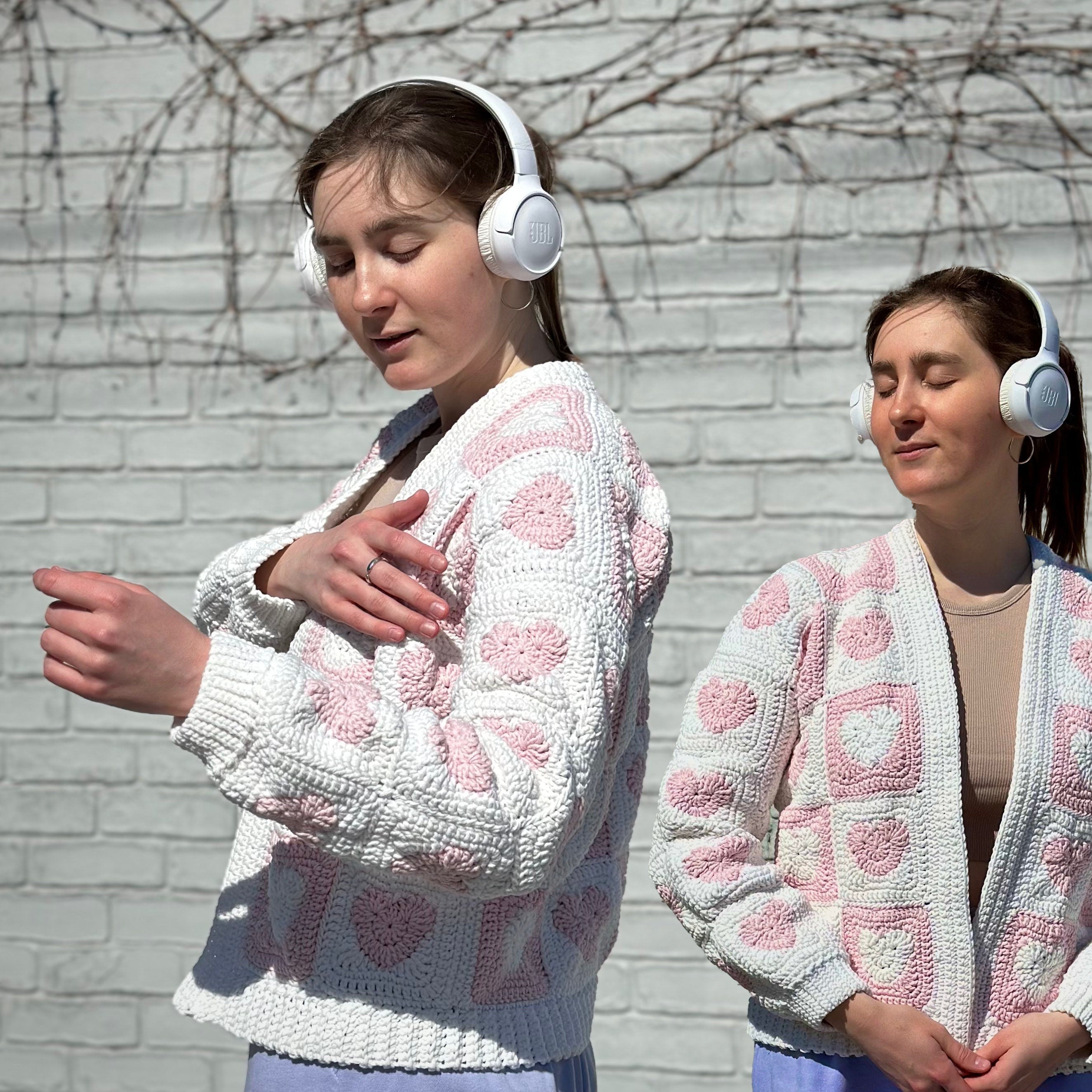 Granny Square HEARTS CARDIGAN Crochet Pattern, PDF Crochet Jacket, Sizes Xs-L, Crcchet Coat, Instant Download