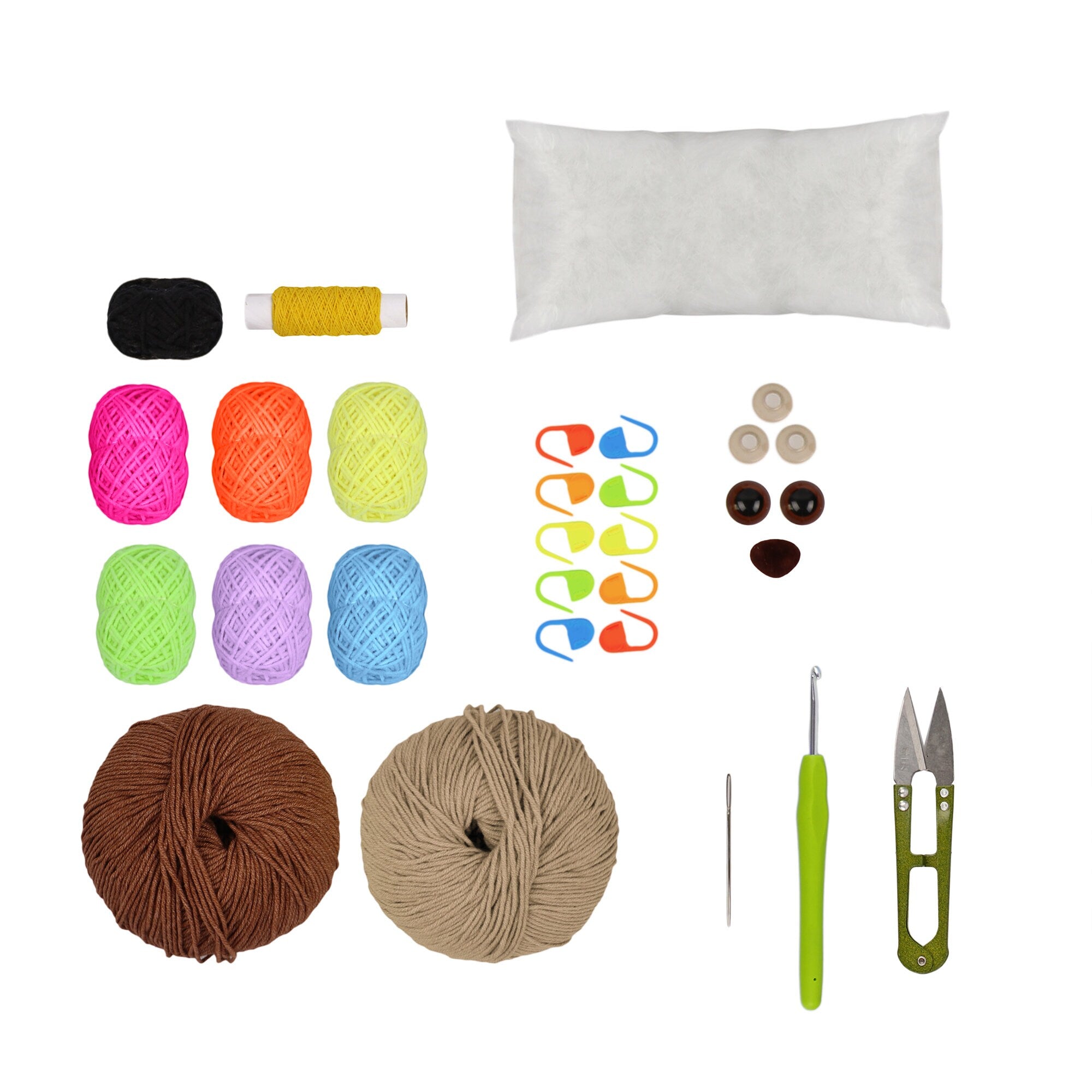 Crochet Kit DOG STAСKING TOY + Pdf Pattern, Dog Amigurumi Baby Activity Toy, Learn How To Crochet Kit, Amigurumi Dog, Diy Craft Kit Gift