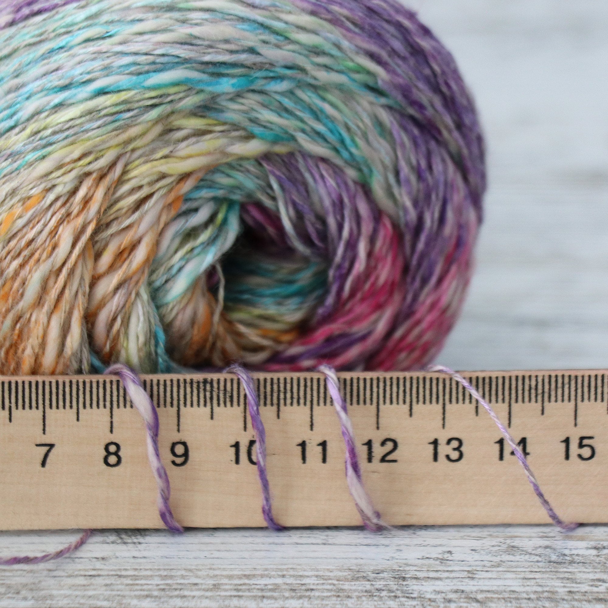 YarnArt LINEN SOFT, Sparkly Summer Linen Yarn, Multicolor Cotton Yarn, Cotton Blend Sport Weight Yarn, 3.52 Oz, 297 Yds