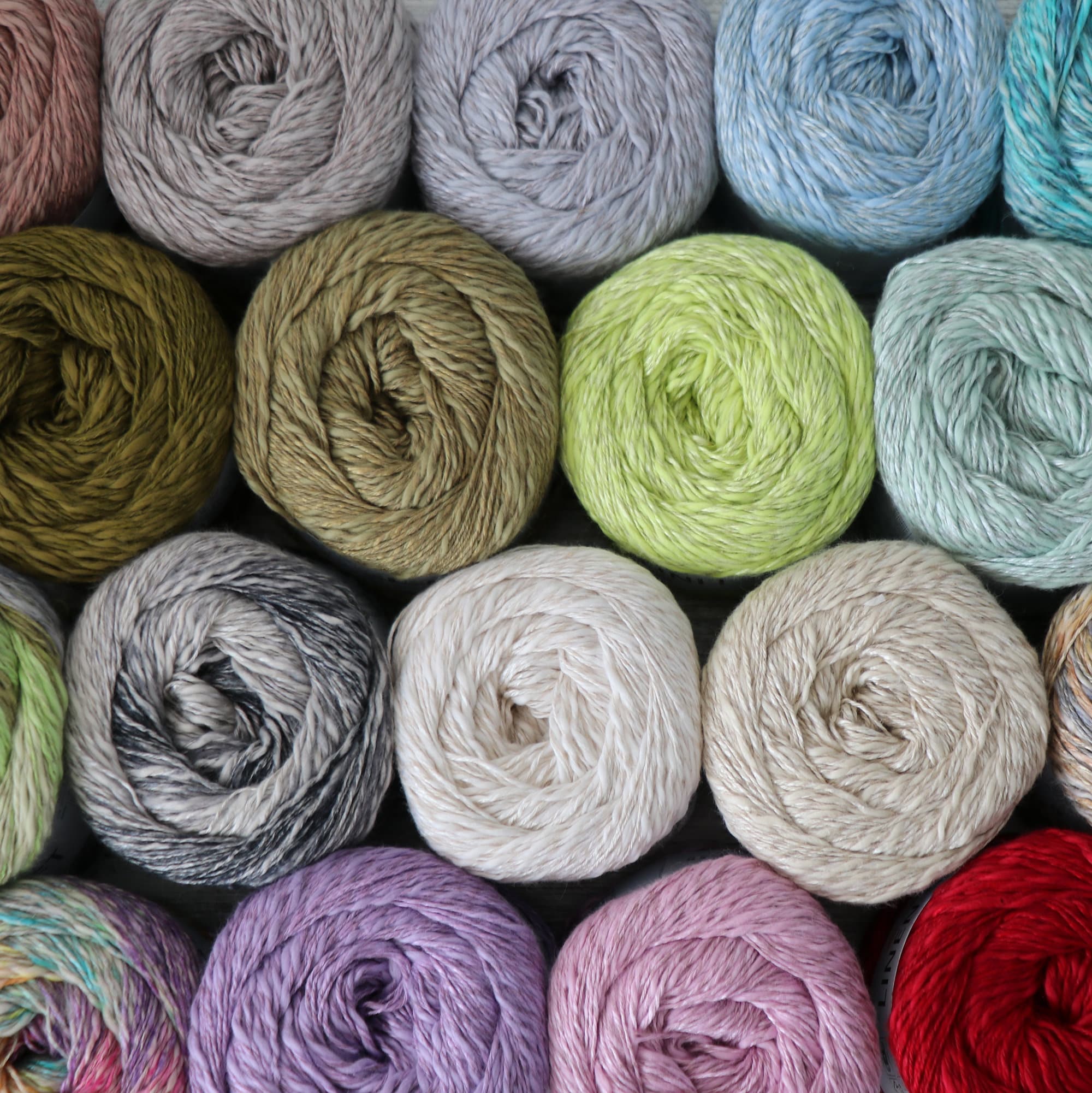 YarnArt LINEN SOFT, Sparkly Summer Linen Yarn, Multicolor Cotton Yarn, Cotton Blend Sport Weight Yarn, 3.52 Oz, 297 Yds