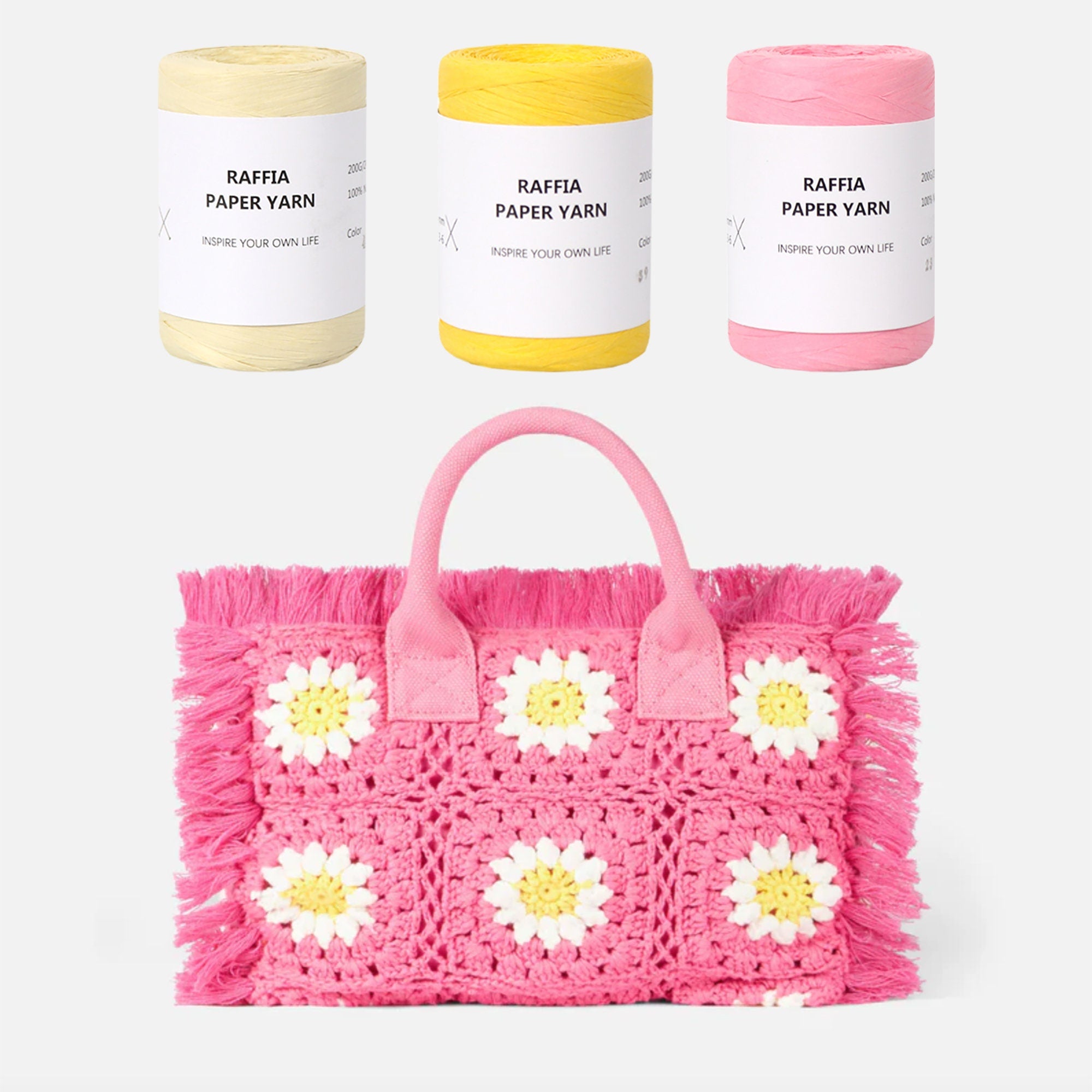 Paper RAFFIA YARN, Craft cord, Paper yarn, Raffia Cord, Crochet Yarn, Knitting Yarn, Straw Yarn, Tape Yarn, Hat Yarn, Yarn for Beach Bag