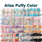 ALIZE PUFFY COLOR - 50 Colors, Chenille Yarn, Loop Yarn, Amigurumi Yarn, Finger Knitting, Baby Chenille Yarn, Baby Blanket Yarn, Fluffy Yarn