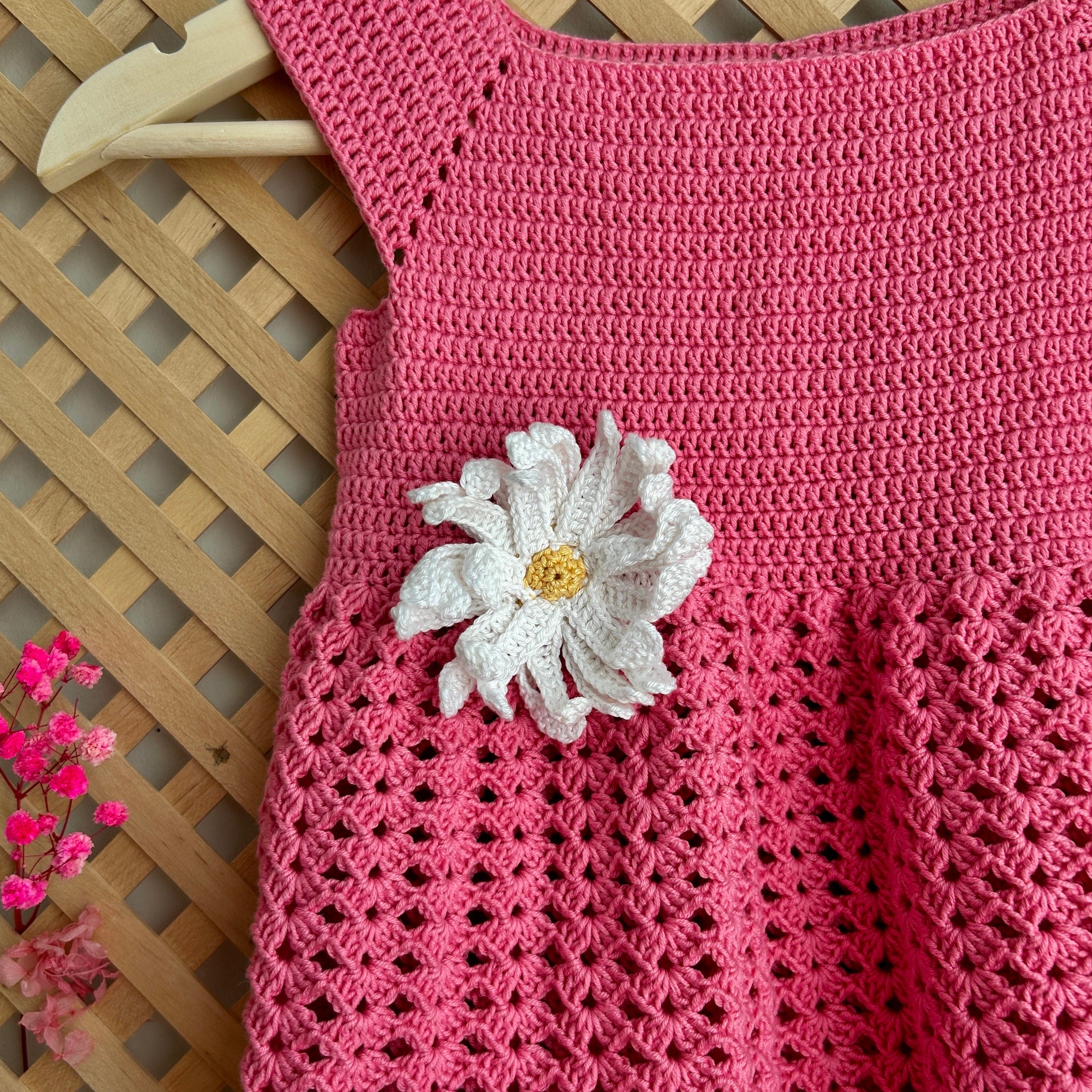 Crochet Baby Dress, Dandelion Crochet Dress Pattern, Newborn Baby Dress Pattern, Baby Dress Pattern Only, Pattern, Instant Download