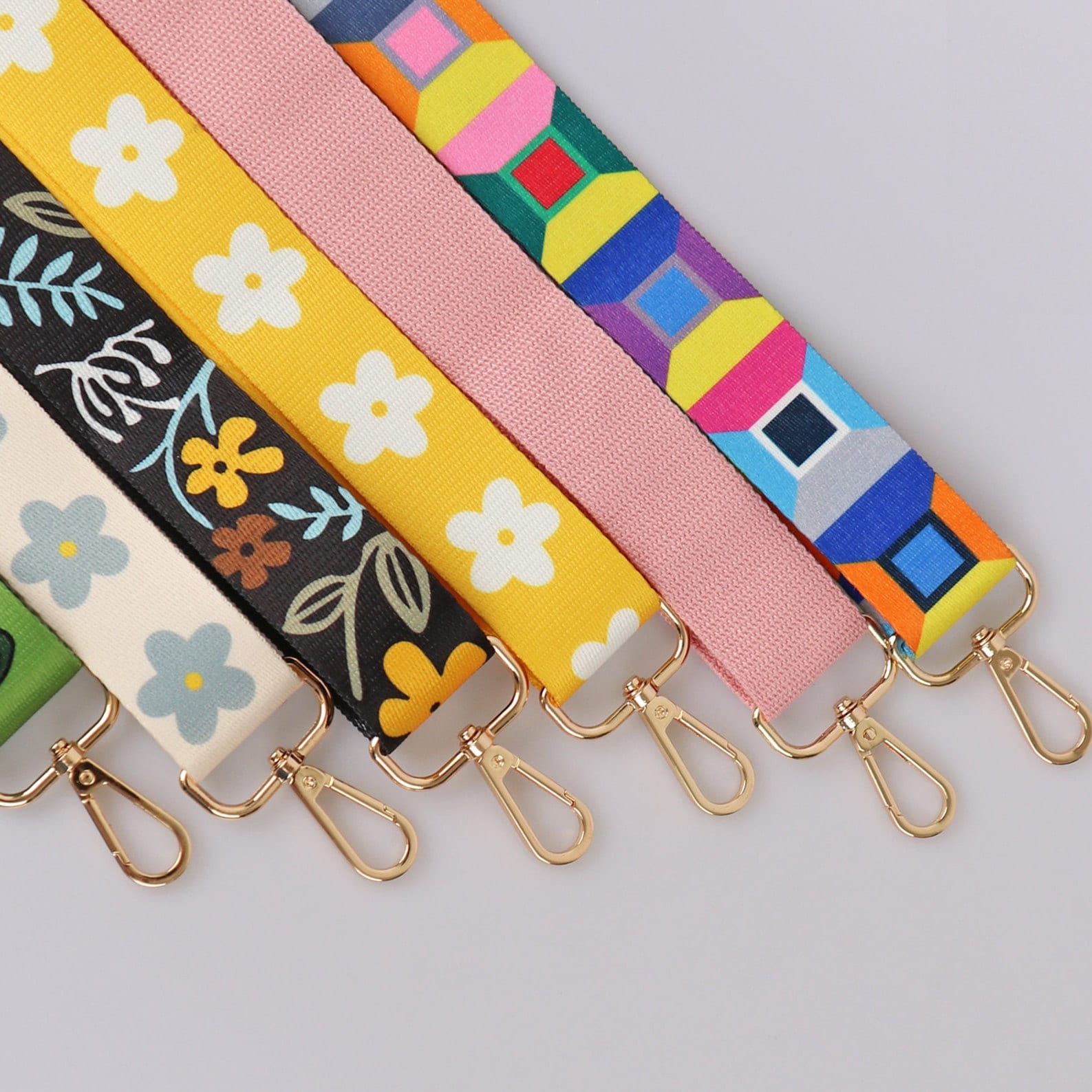 2 Inch WIDE HANDBAG STRAP, Cotton Canvas Nylon Bag Strap, Guitar Strap, Purse Strap, Gold Hardware, Colorful Crossbody Chain, Backpack Strap