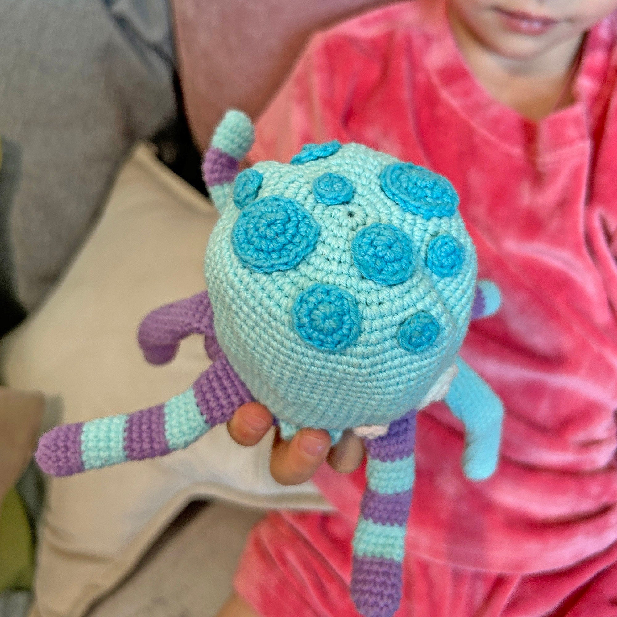 Crochet REVERSIBLE OCTOPUS Pattern, Amigugumi Octorus, Crochet Moody Toy, Octopus, Sea Creatures, Stuffed Toy, Under the Sea, PDF Pattern