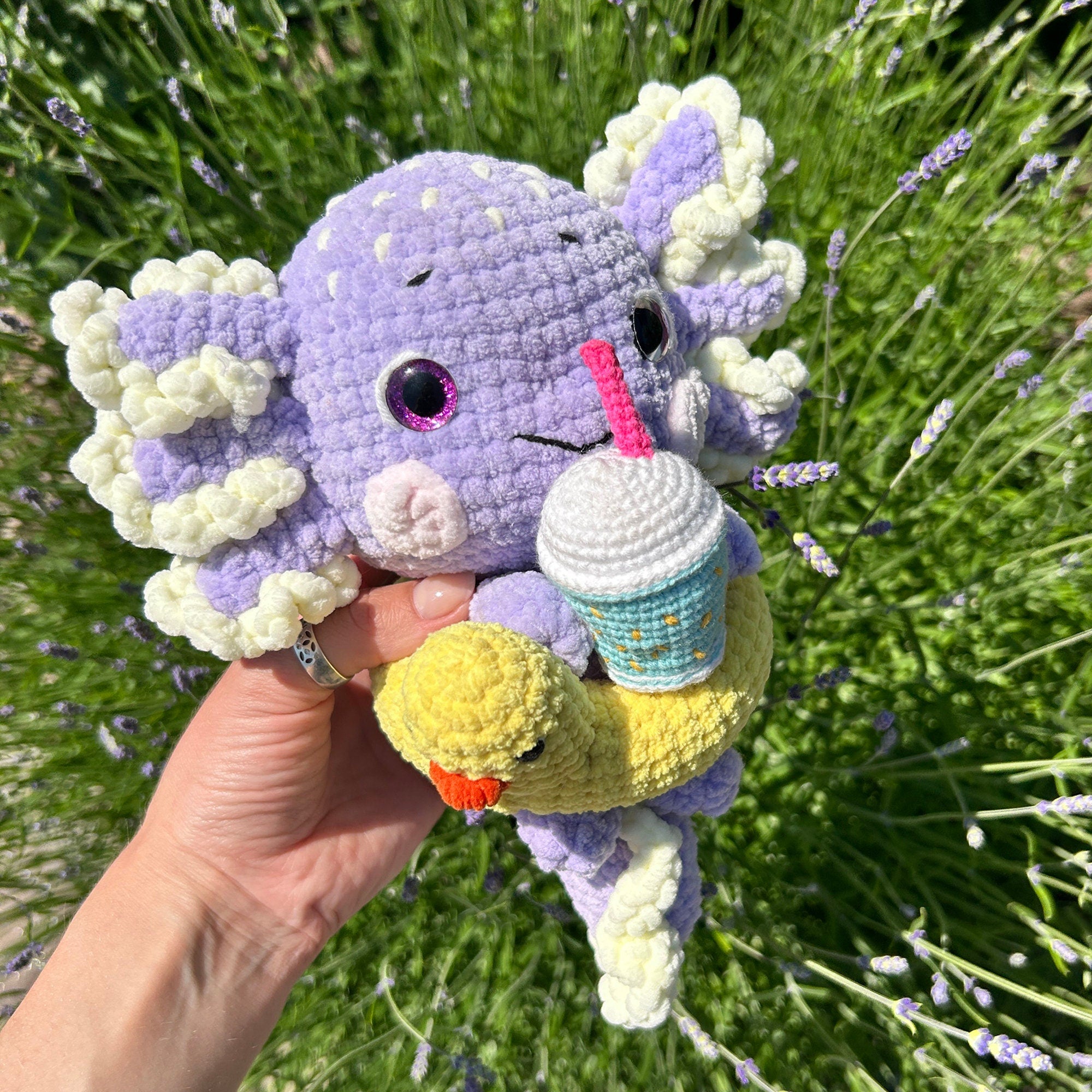 Crochet Pattern Cute Axolotl, Relaxolotl Digital Crochet Plushie Toy Pattern, Amigurumi Axolotl Pattern, Amigurumi Axolotl, PDF Pattern