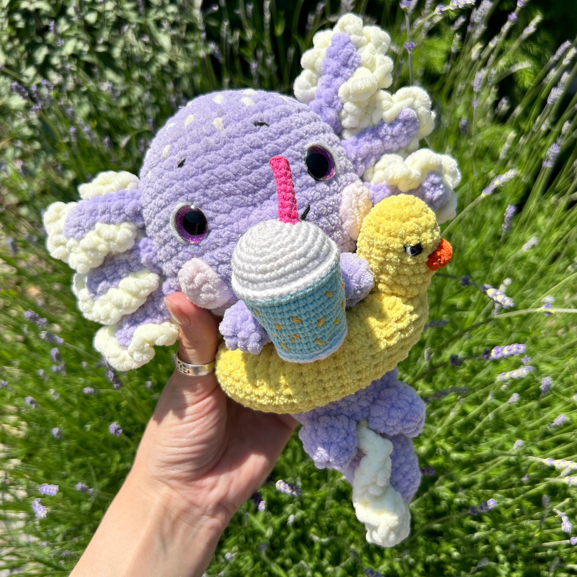 Crochet Pattern Cute Axolotl, Relaxolotl Digital Crochet Plushie Toy Pattern, Amigurumi Axolotl Pattern, Amigurumi Axolotl, PDF Pattern