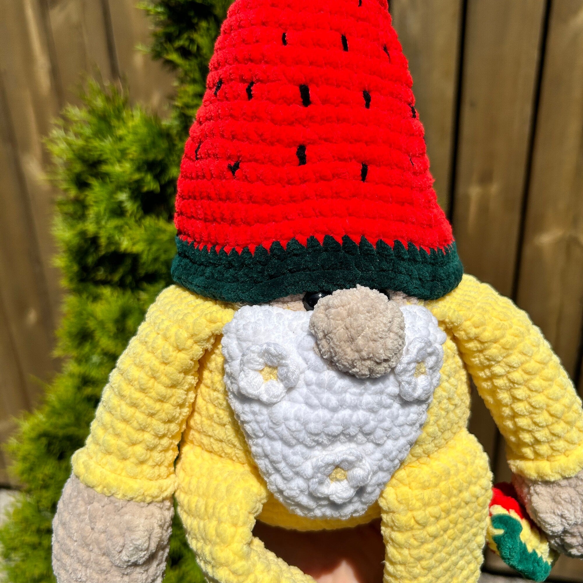 GNOME PATTERN, Crochet Watermelon Plush Gnome, Plush Pattern, Crochet Plushie, Plush Toys, Amigurumi Pattern, DIY Crochet Toy Pattern