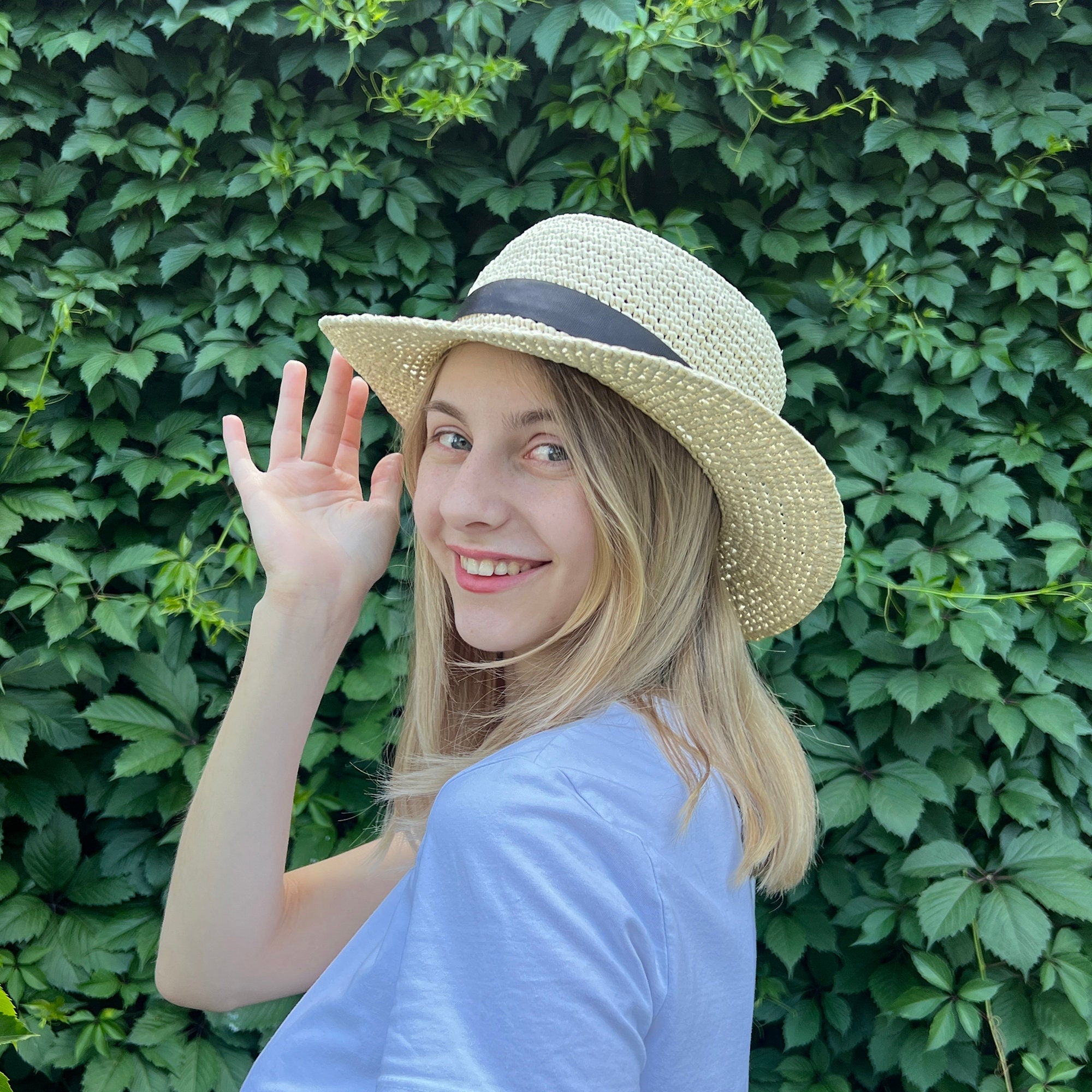 Crochet SUN HAT Pattern, Canotier PDF Crochet Hat Pattern, Bow Fashion Hat, Sunscape Sun Hat, Crochet Sun Hat, Crochet Trendy Hat Pattern