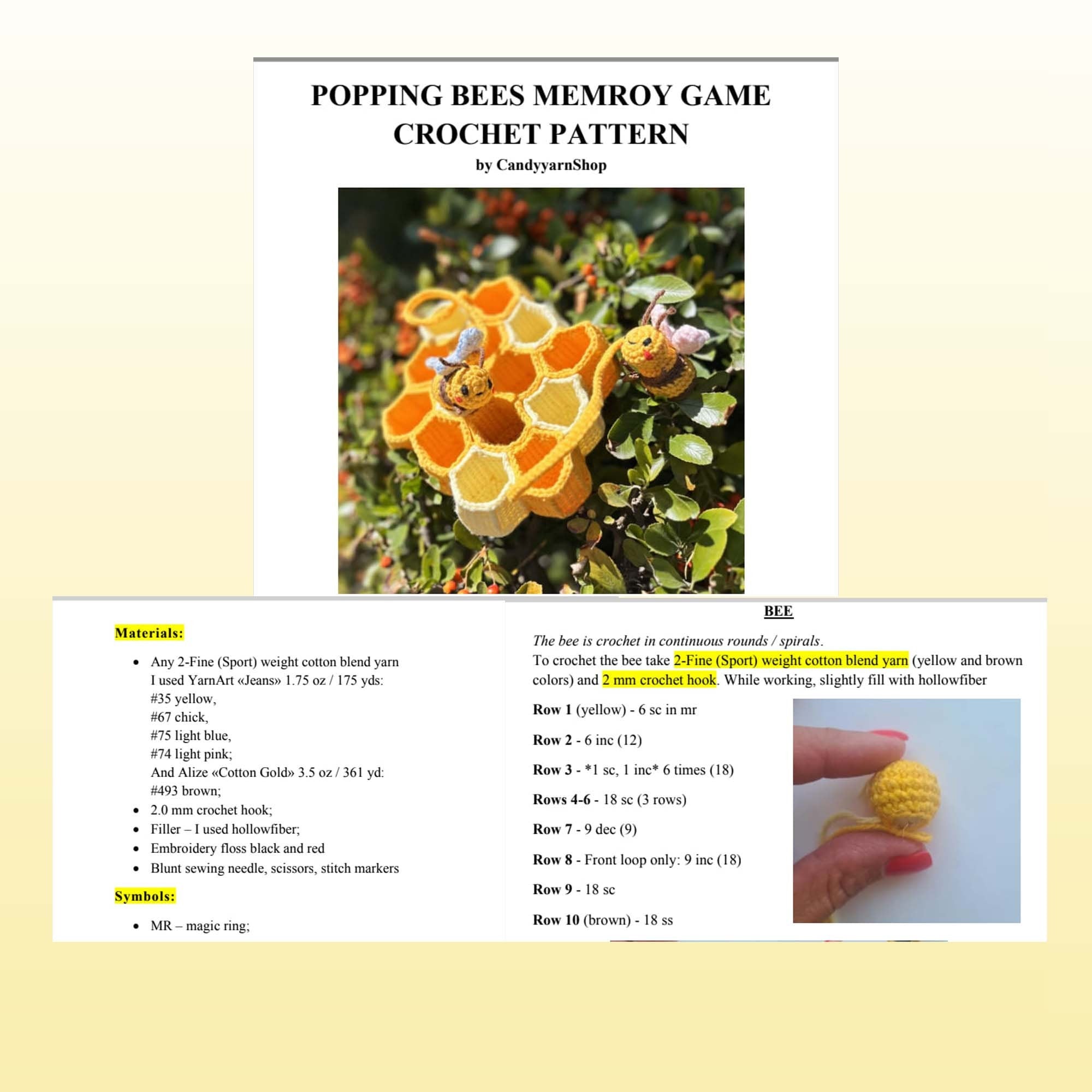 POP MEMORY GAME Beginner Crochet Kit, Amigurumi Educational Toy, Starter Crochet Kit, Amigurumi Kit, Diy Kit Gift, Learn How To Crochet Kit