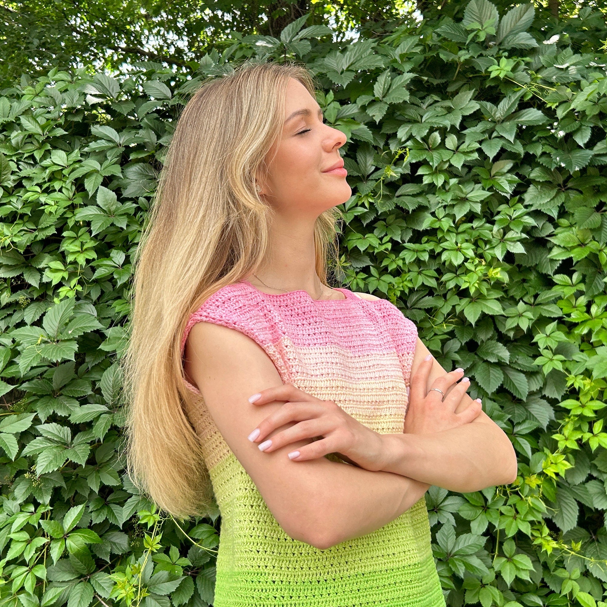 Crochet Top Summer T-shirt, Open Shoulder Easy Tee Beginner English Pattern, US Terms, Crocheters Pattern PDF, Instant Digital Download