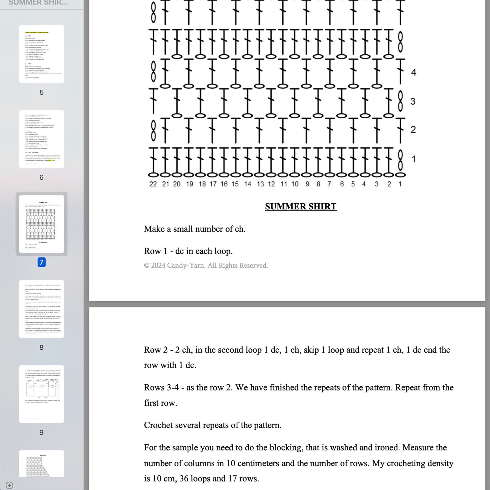 Crochet Shirt PDF Pattern For Men & Women Unisex Button Up Summer Shirt Pattern Men's Crochet Shirt Women's Beach Cover Up Instant Download