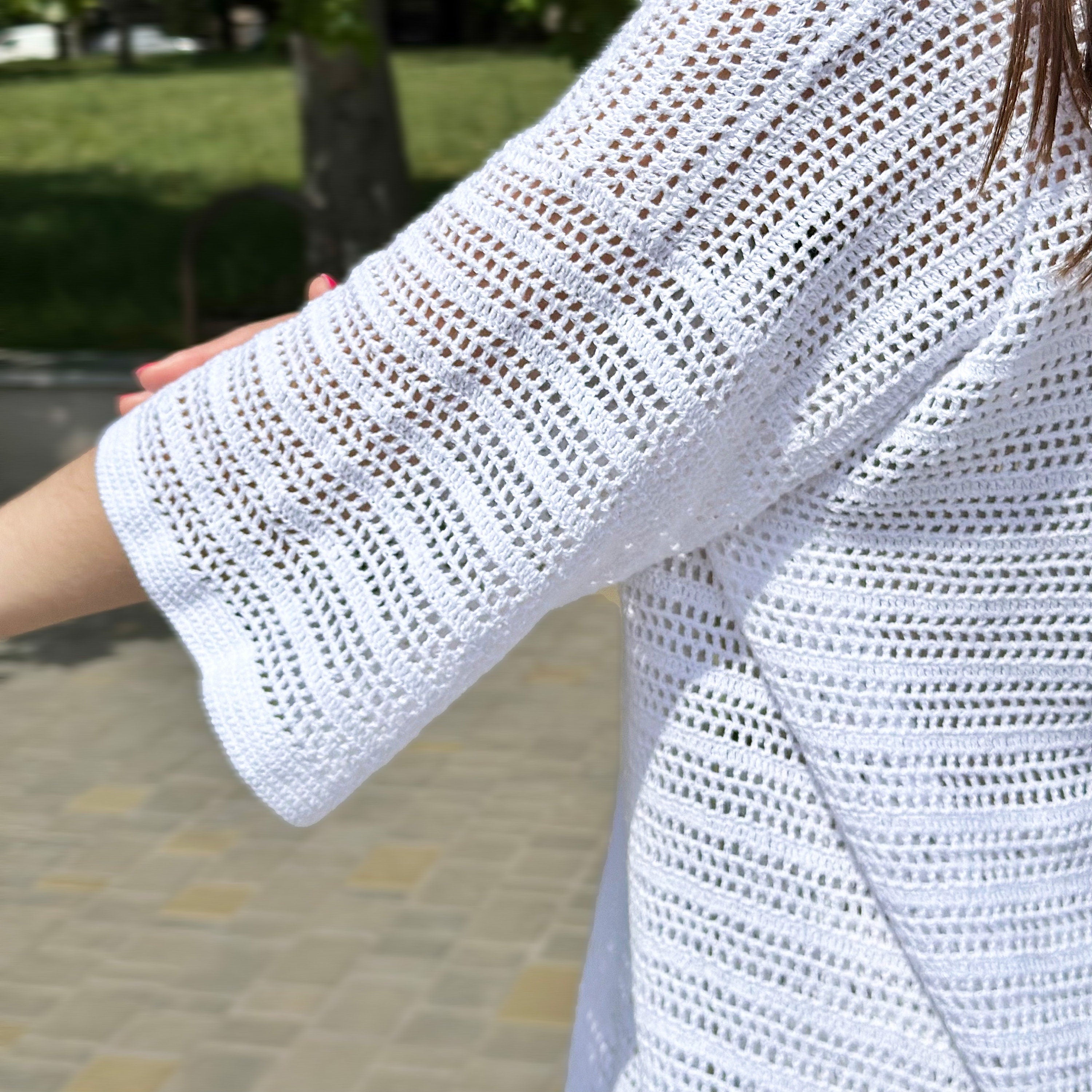 Crochet Shirt PDF Pattern For Men & Women Unisex Button Up Summer Shirt Pattern Men's Crochet Shirt Women's Beach Cover Up Instant Download