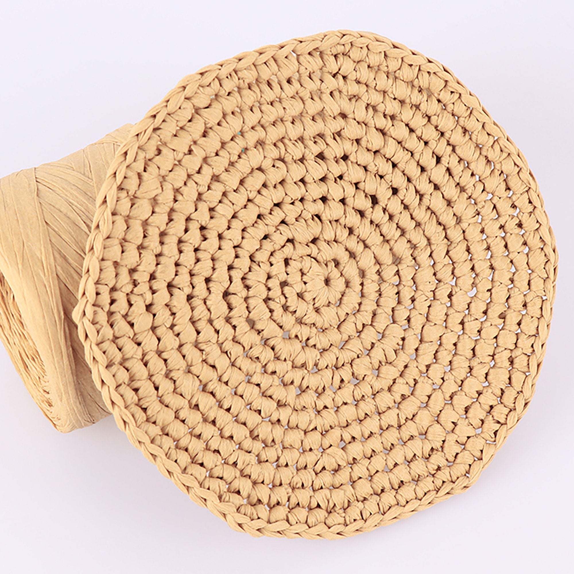Paper RAFFIA YARN, Craft cord, Paper yarn, Raffia Cord, Crochet Yarn, Knitting Yarn, Straw Yarn, Tape Yarn, Hat Yarn, Yarn for Beach Bag