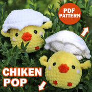 No Sew, CHICKEN CROCHET PATTERN, Mabel Chicken Crochet Pattern, Amigurumi Chicken, Plushie Chicken Toy, Crochet Amigurumi