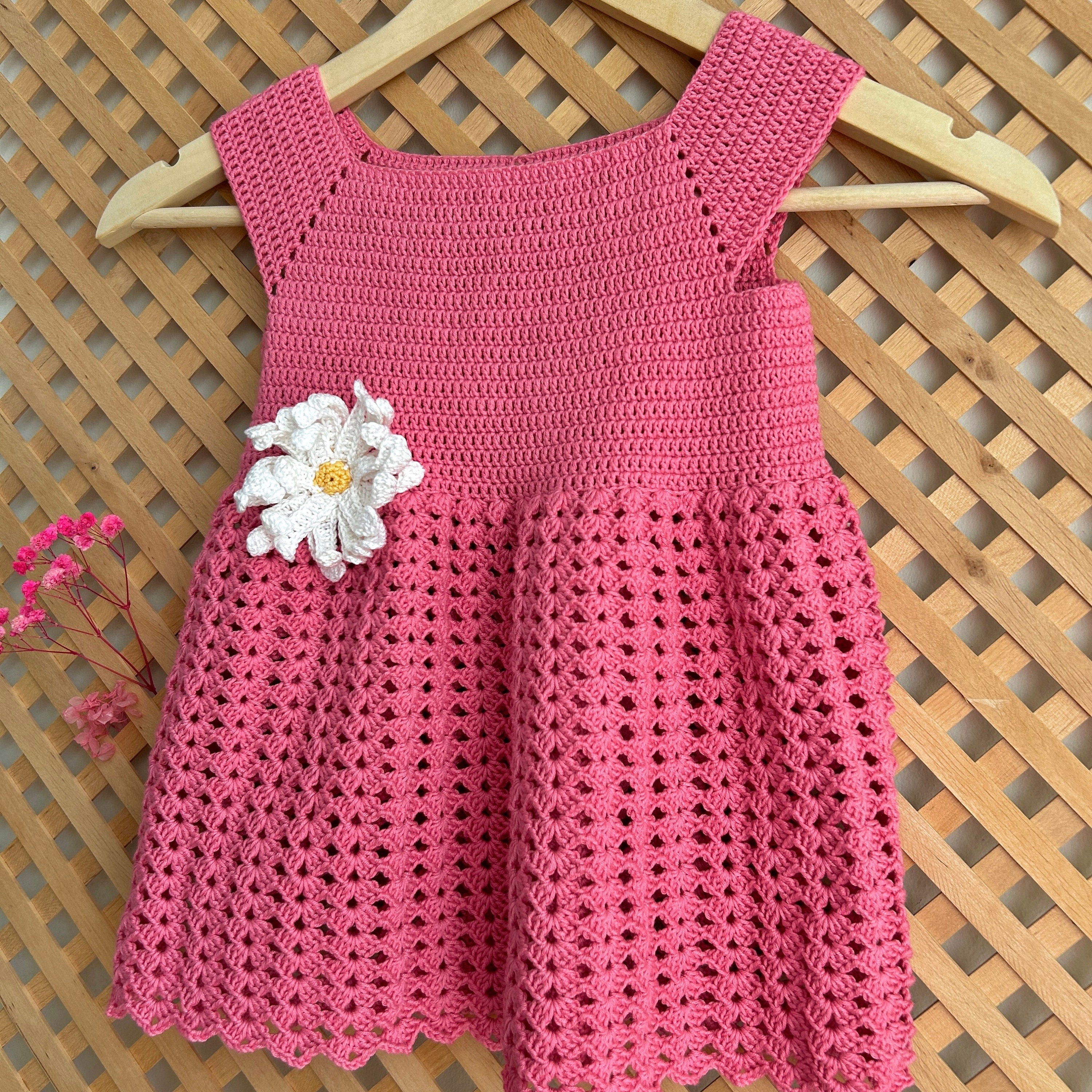 Crochet Baby Dress, Dandelion Crochet Dress Pattern, Newborn Baby Dress Pattern, Baby Dress Pattern Only, Pattern, Instant Download