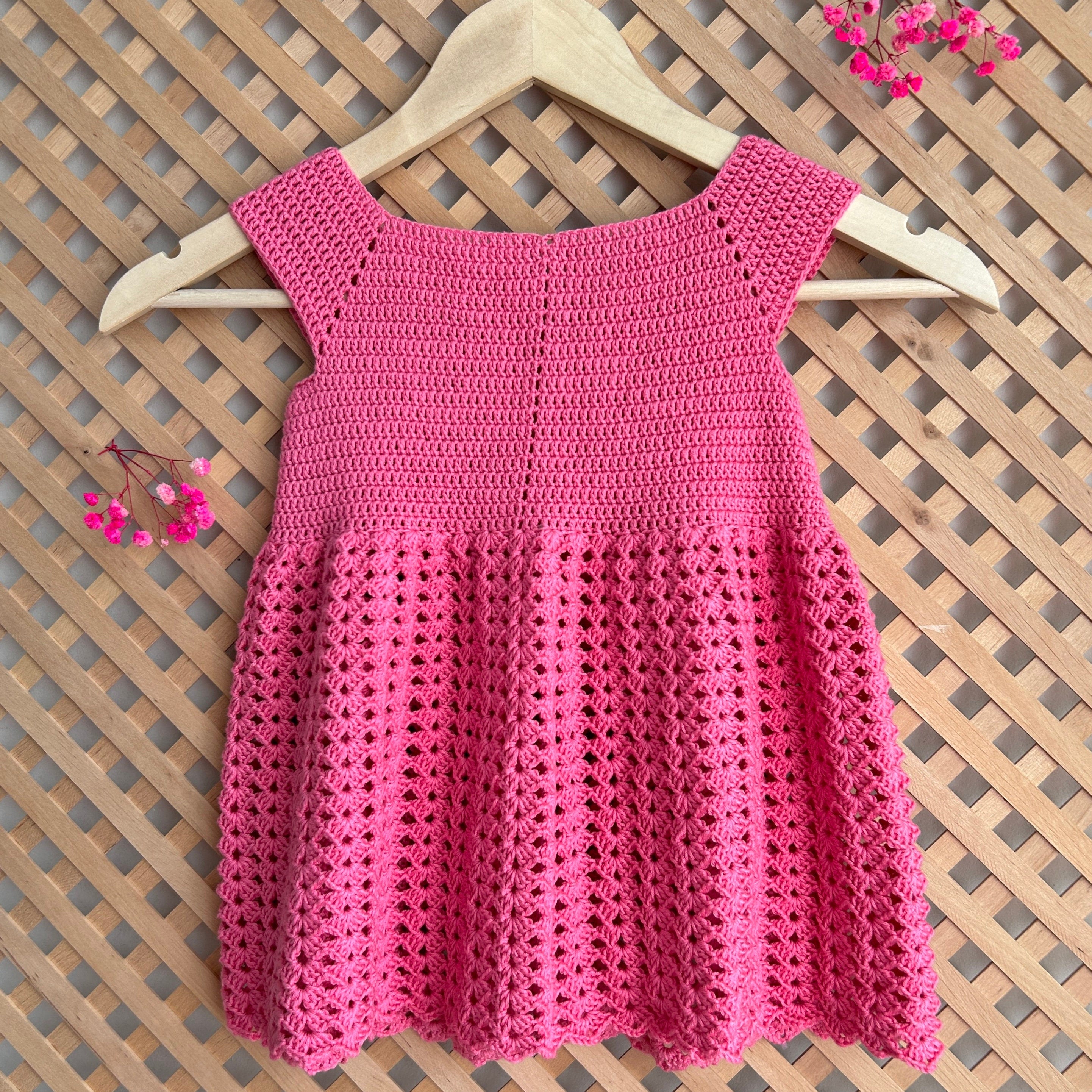 Crochet Baby Dress, Dandelion Crochet Dress Pattern, Newborn Baby Dress Pattern, Baby Dress Pattern Only, Pattern, Instant Download