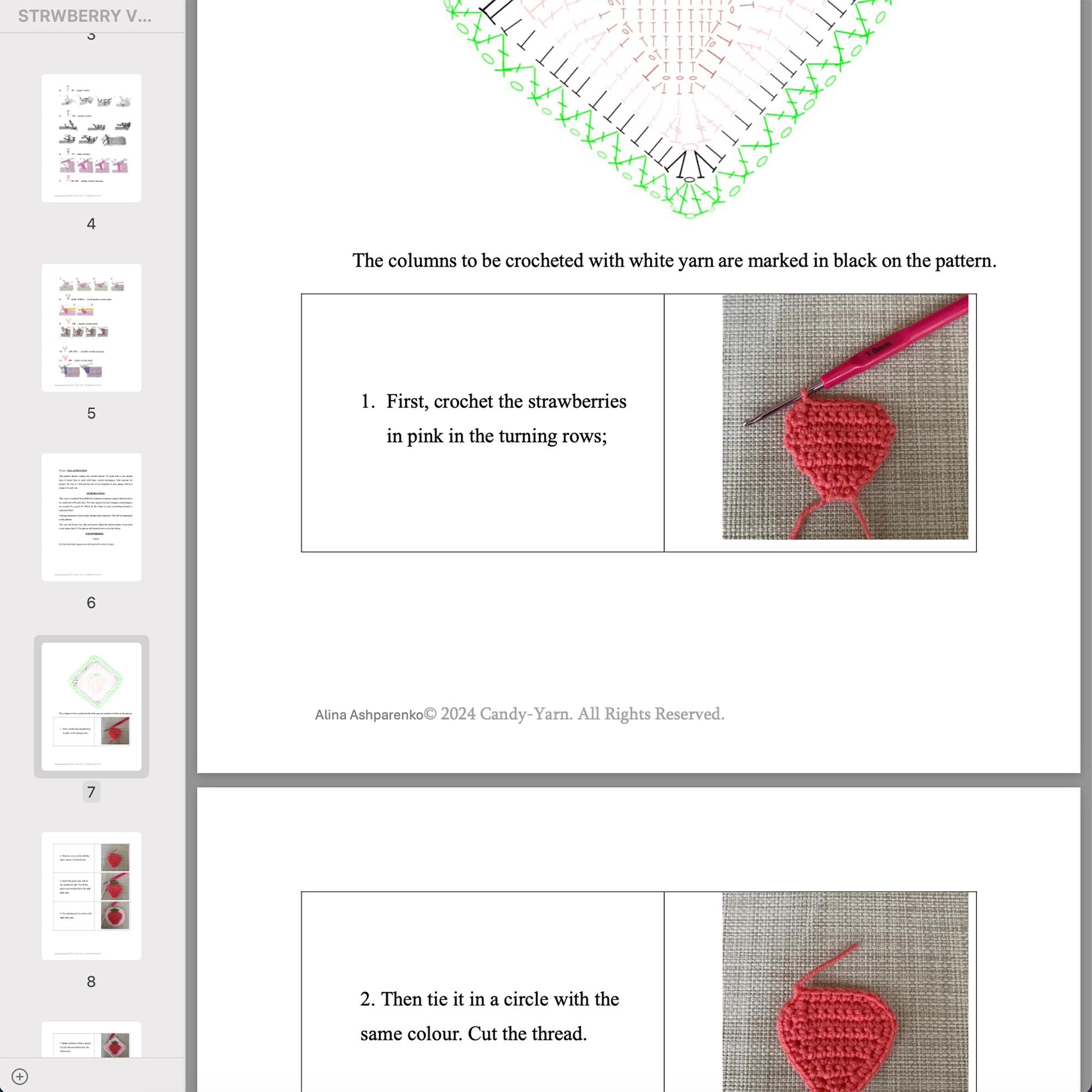 Crochet SWEATER VEST, Strawberry Vest Pattern, Granny Square Vest Pattern, Waistcoat Easy Crochet Pattern, PDF Pattern