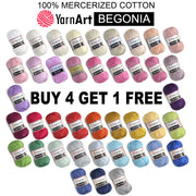 YARNART BEGONIA, Mercerized COTTON Yarn, 100% Mercerized Cotton, Knitting Yarn, Lace Yarn, Amigurumi, Crochet Yarn, Summer Yarn