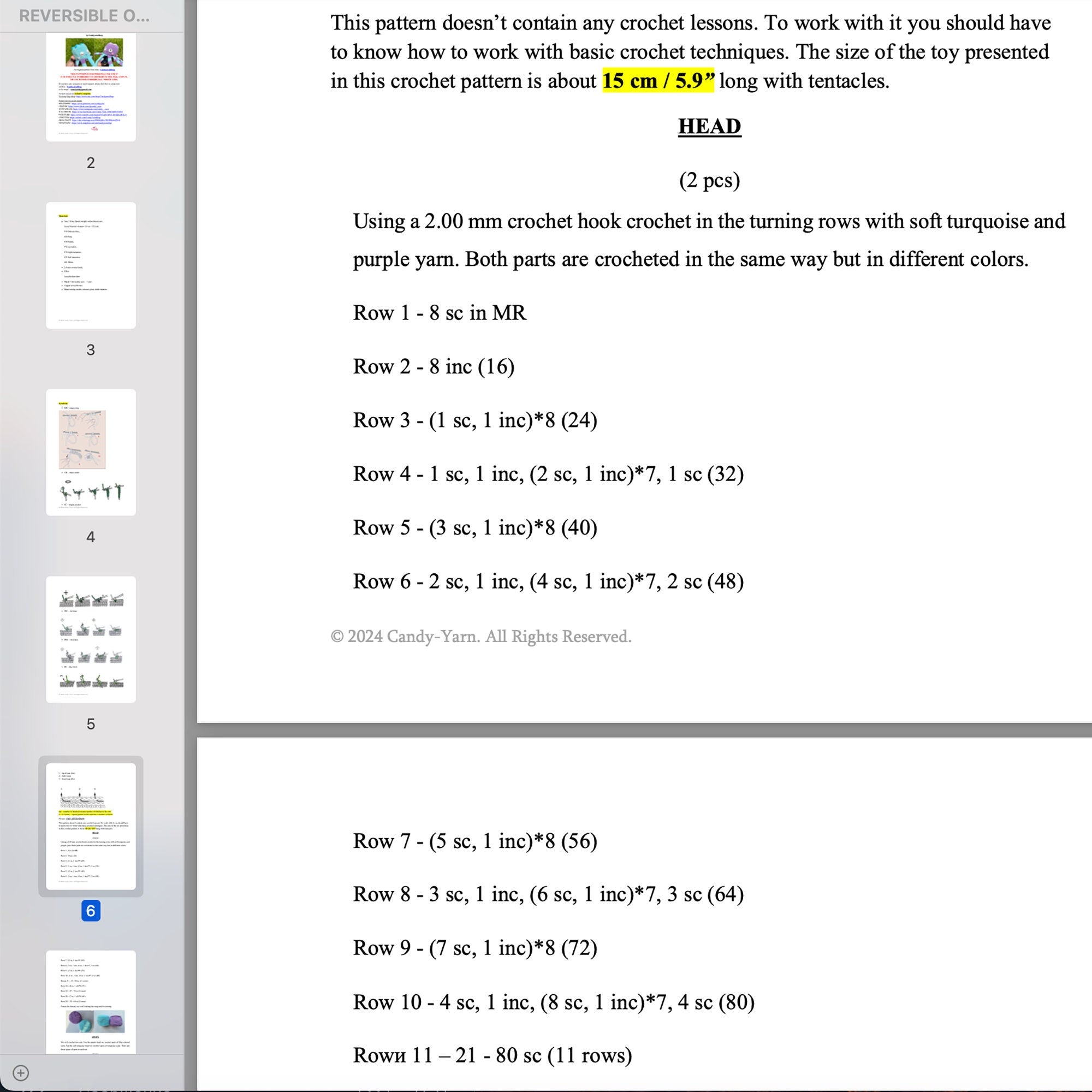 Crochet REVERSIBLE OCTOPUS Pattern, Amigugumi Octorus, Crochet Moody Toy, Octopus, Sea Creatures, Stuffed Toy, Under the Sea, PDF Pattern