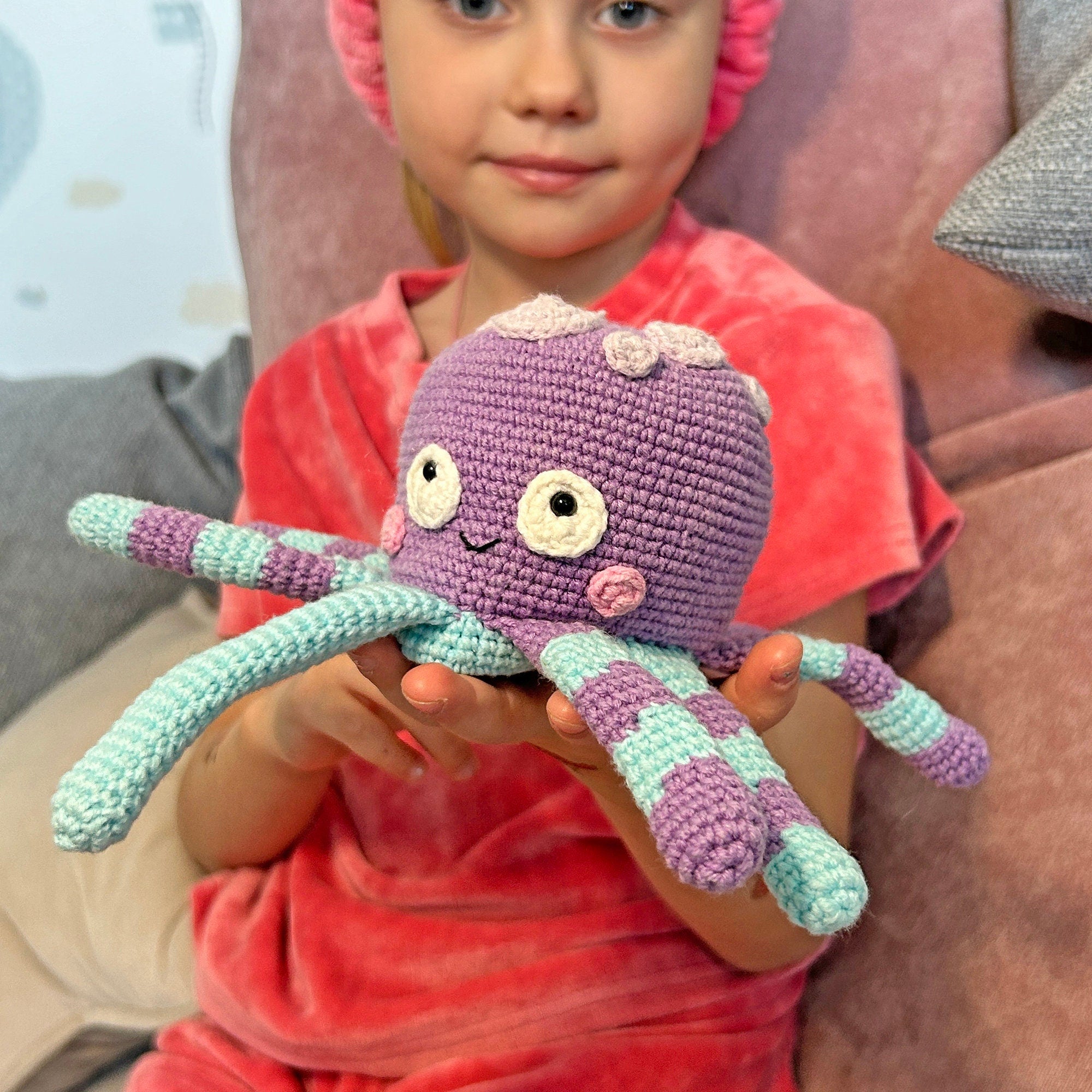 Crochet REVERSIBLE OCTOPUS Pattern, Amigugumi Octorus, Crochet Moody Toy, Octopus, Sea Creatures, Stuffed Toy, Under the Sea, PDF Pattern