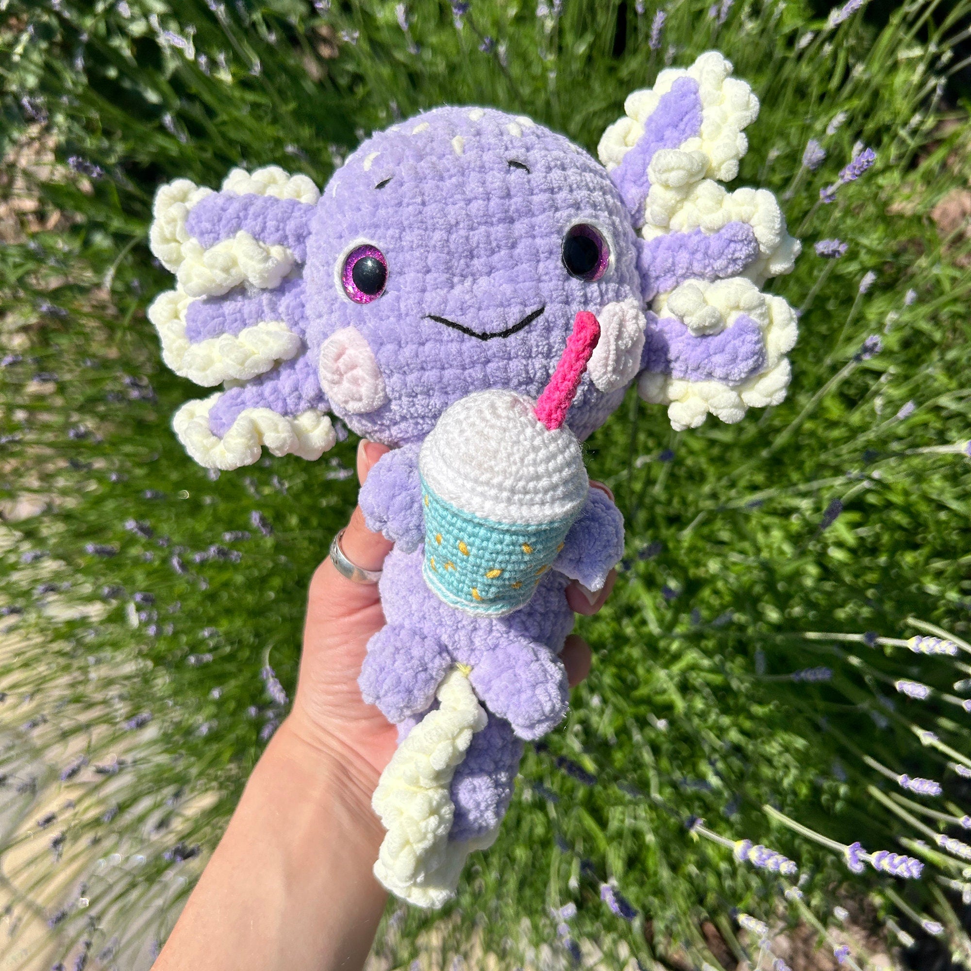 Crochet Pattern Cute Axolotl, Relaxolotl Digital Crochet Plushie Toy Pattern, Amigurumi Axolotl Pattern, Amigurumi Axolotl, PDF Pattern