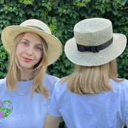 Crochet SUN HAT Pattern, Canotier PDF Crochet Hat Pattern, Bow Fashion Hat, Sunscape Sun Hat, Crochet Sun Hat, Crochet Trendy Hat Pattern