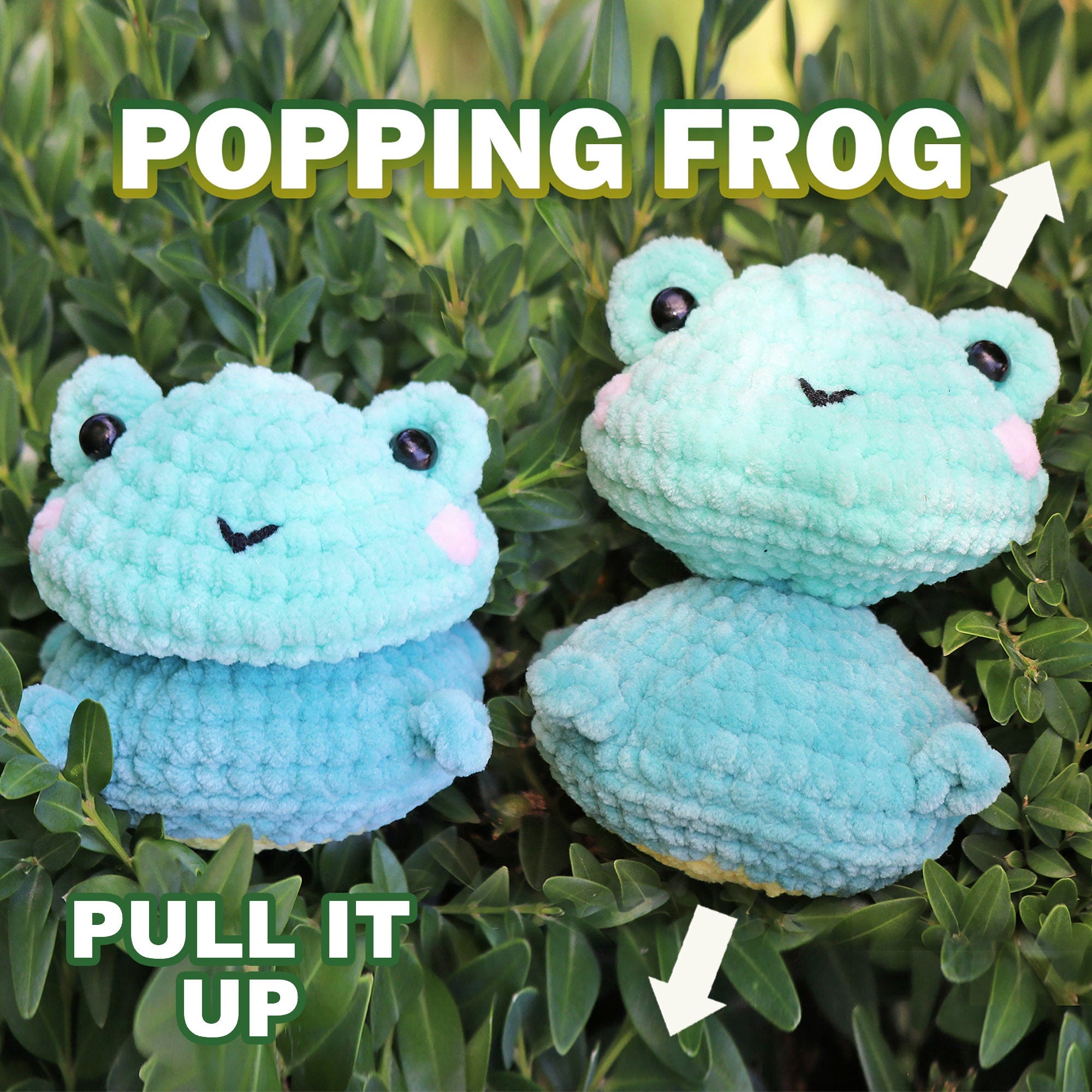 NO SEW Crochet FROG Pop It Toy, Amigurumi Frog Pattern, Easy Frog Crochet Pattern, Plush Cute Frog, Pdf Pattern Beginner, Instant Download