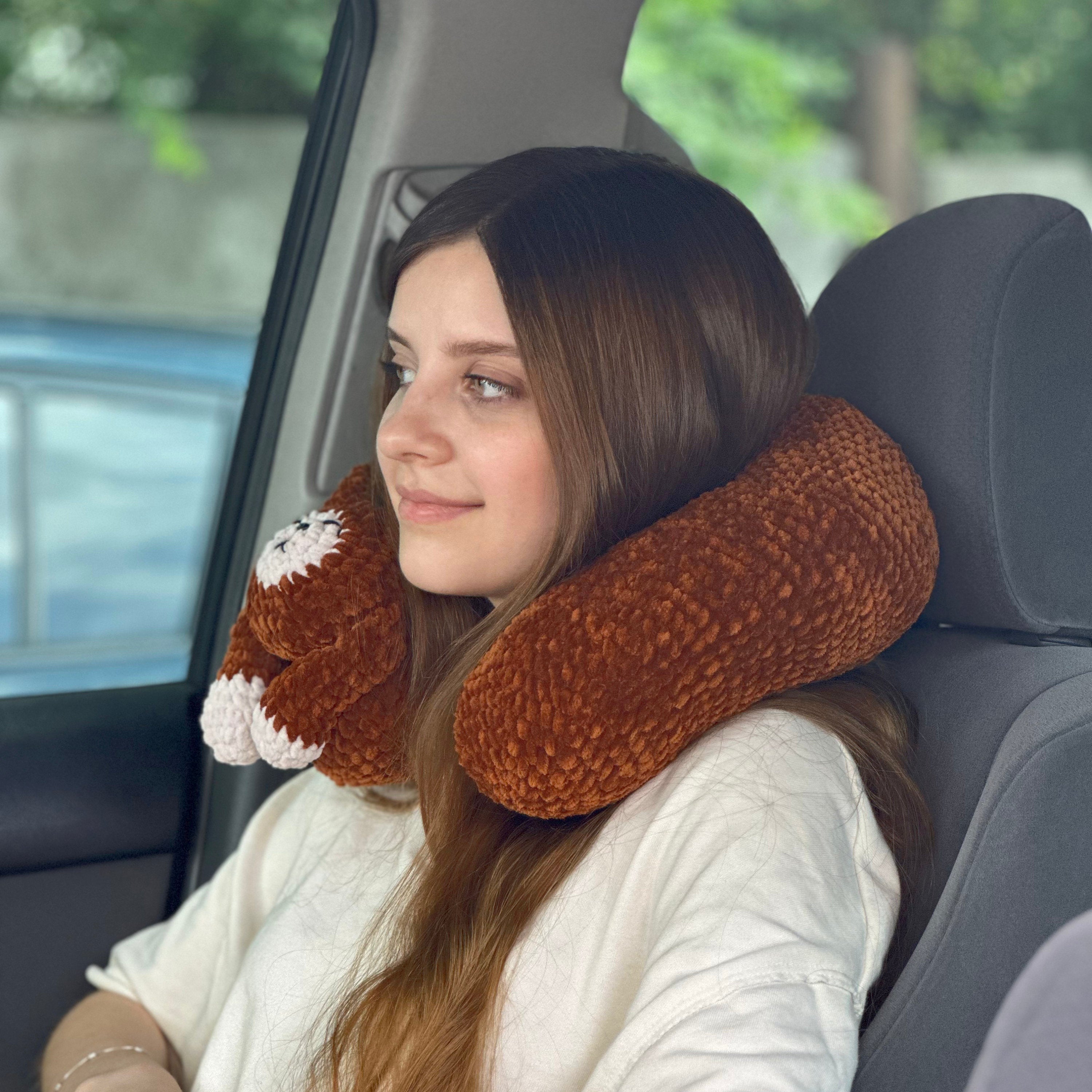 Crochet TRAVEL PILLOW Pattern, Cat Shaped Travel Pillow PDF Pattern, Crochet Pillow Pattern, Crochet Cat, English Pattern Instant Download