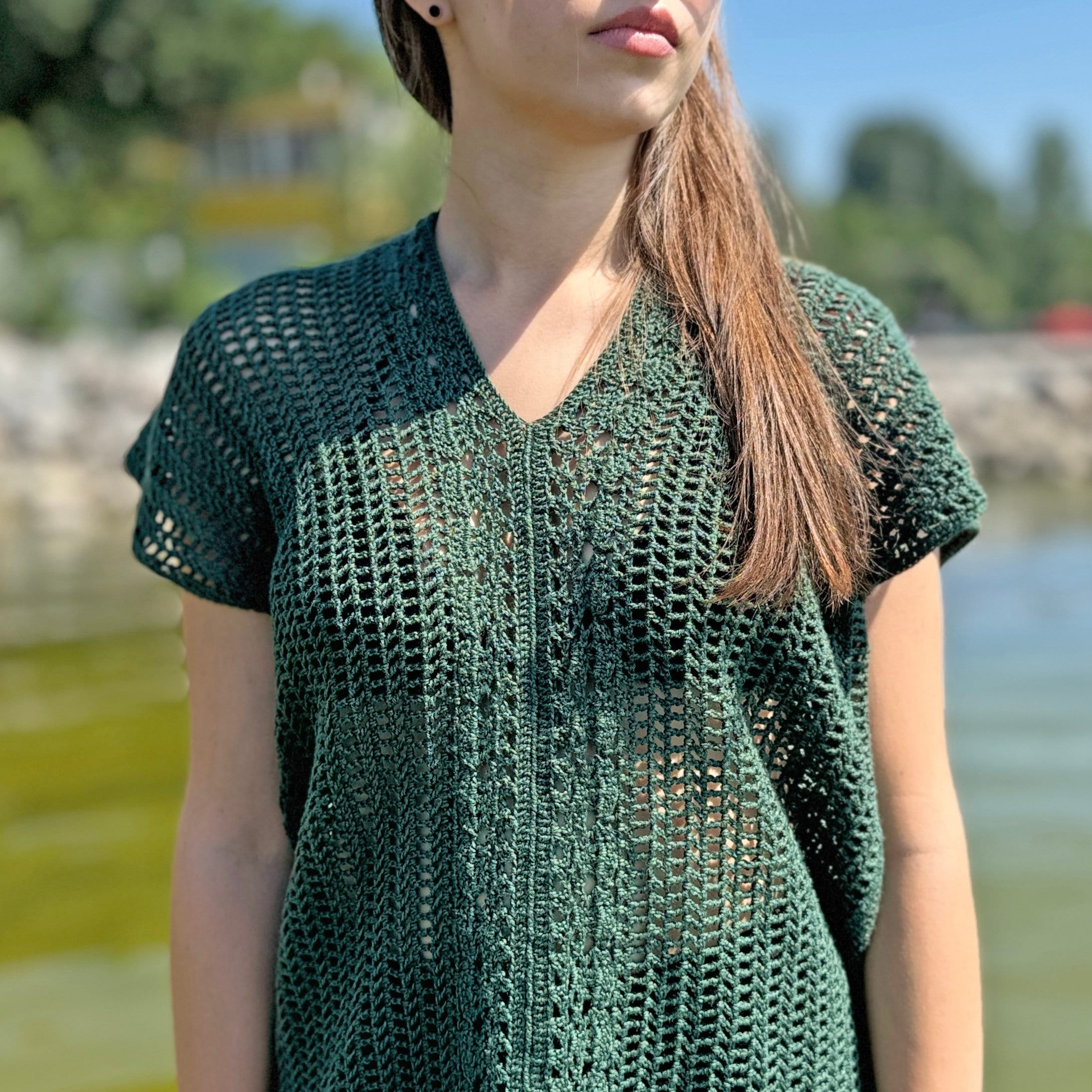 Crochet Pattern BEACH COVER UP, Crochet Swimsuit Cover Up, Easy Summer Crochet Dress Pdf Pattern, One Size, Crochet Apparel