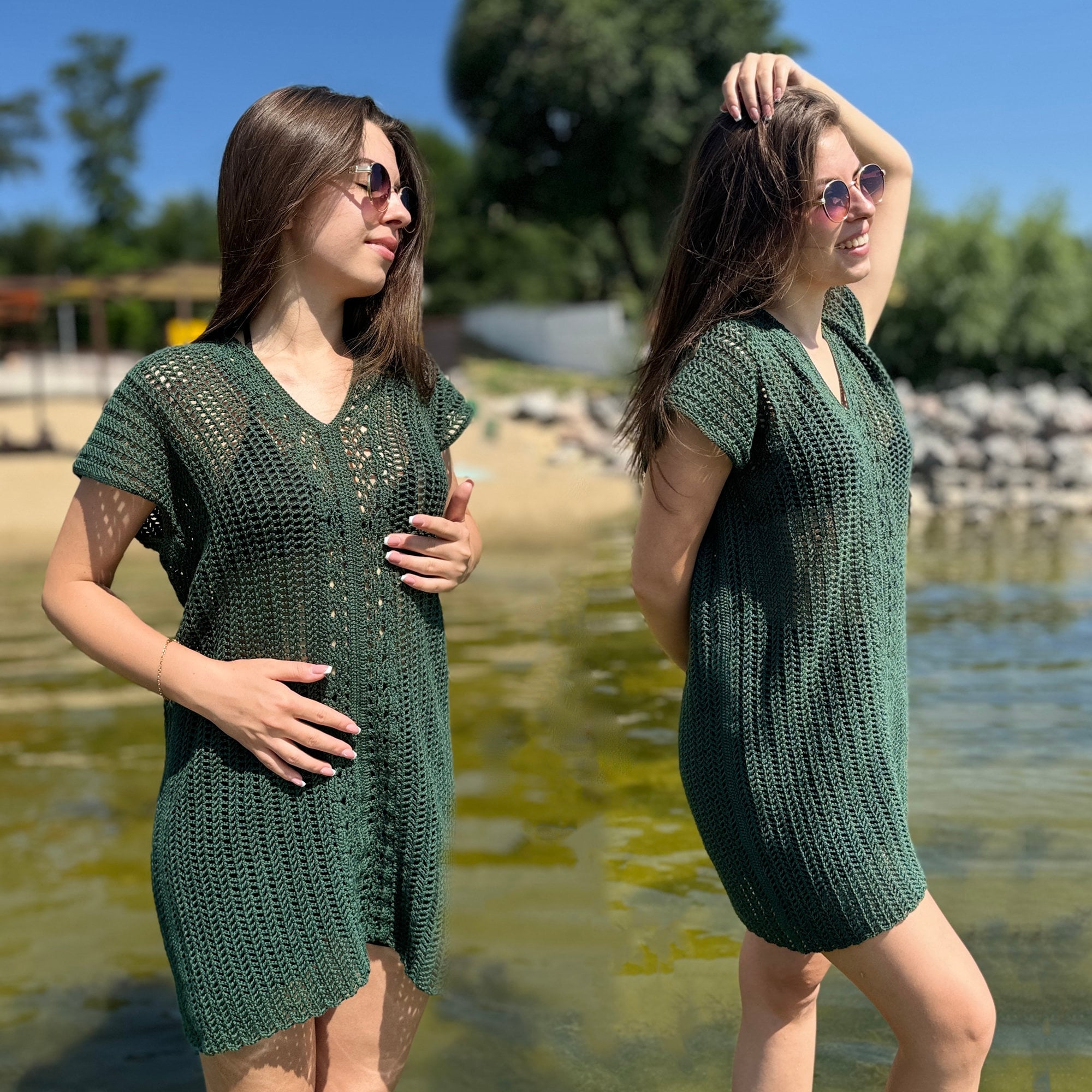 Crochet Pattern BEACH COVER UP, Crochet Swimsuit Cover Up, Easy Summer Crochet Dress Pdf Pattern, One Size, Crochet Apparel